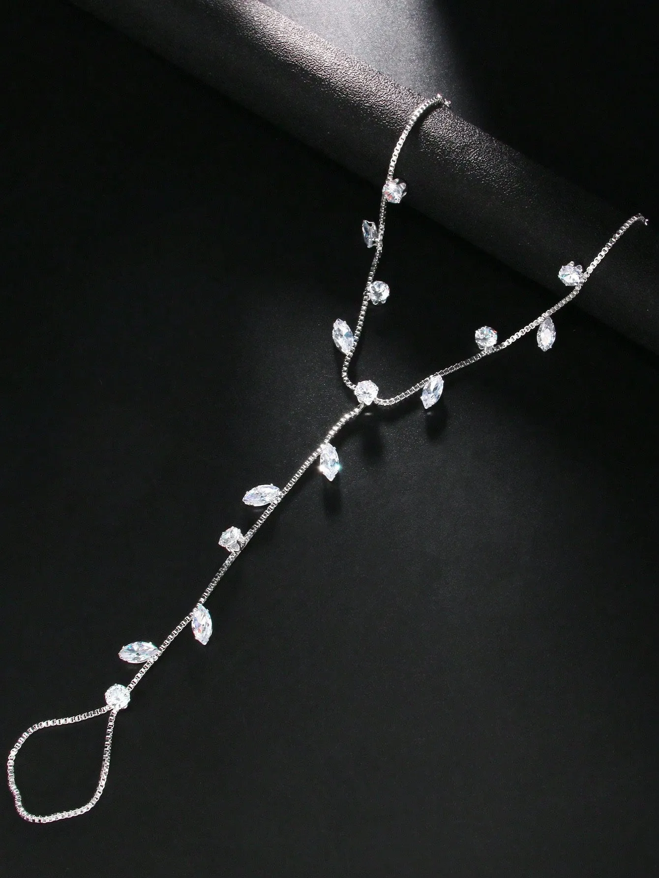 1pc Glamorous Cubic Zirconia Decor Mittens Anklet For Women SD