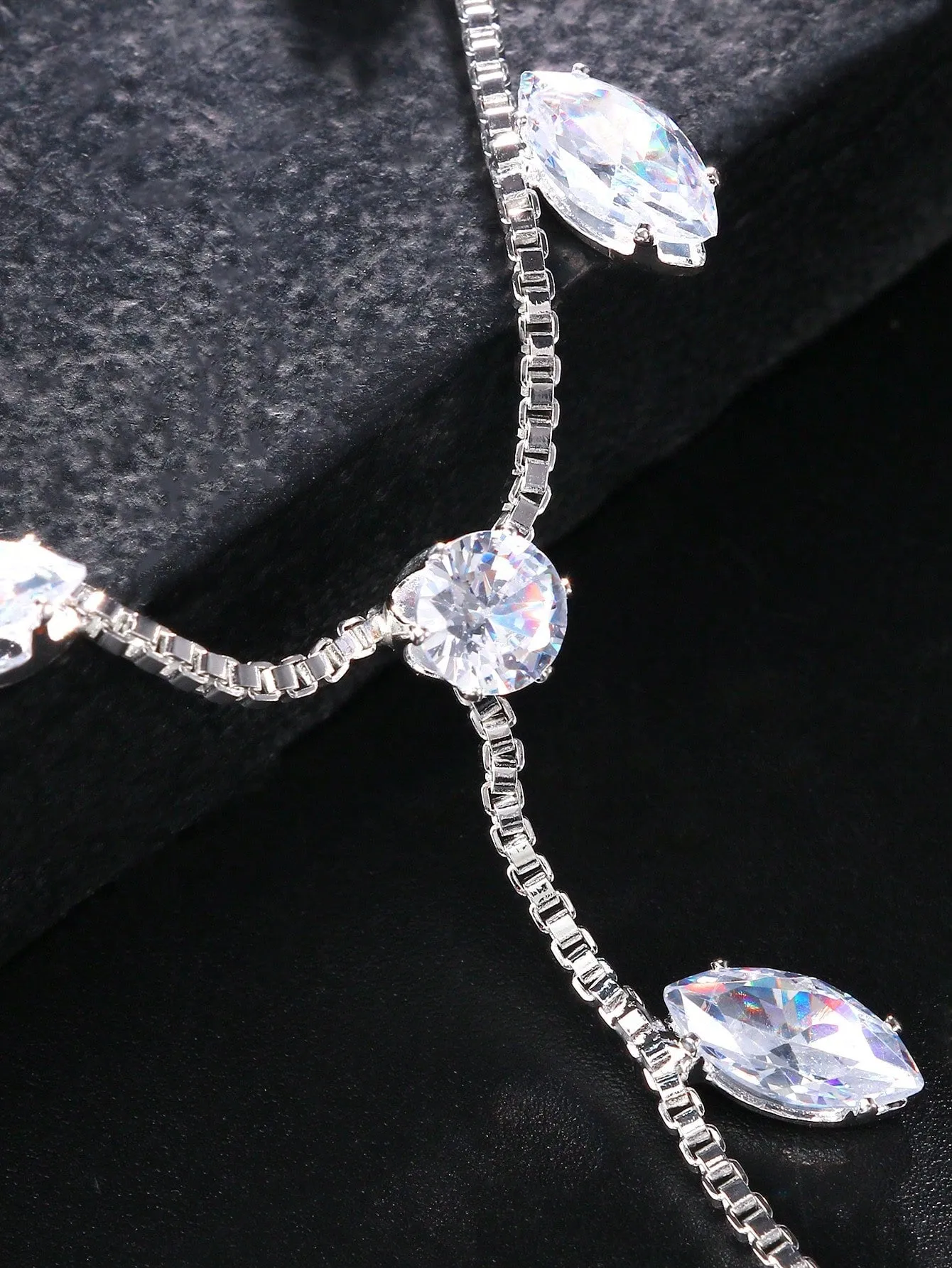 1pc Glamorous Cubic Zirconia Decor Mittens Anklet For Women SD
