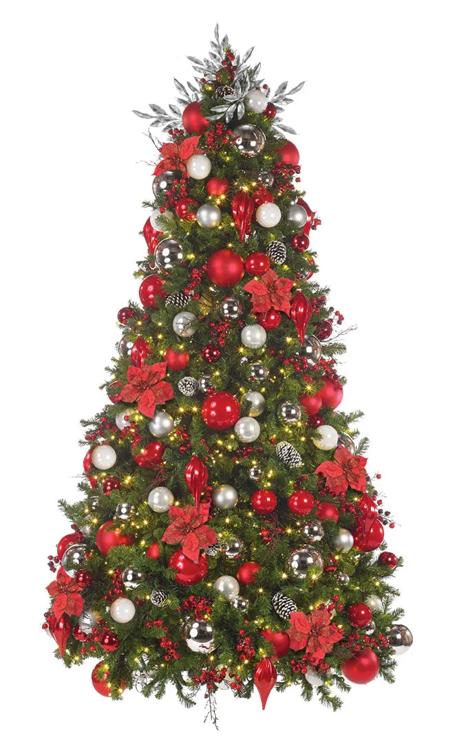 9" Red Velvet Poinsettia Pick (Set of 6)