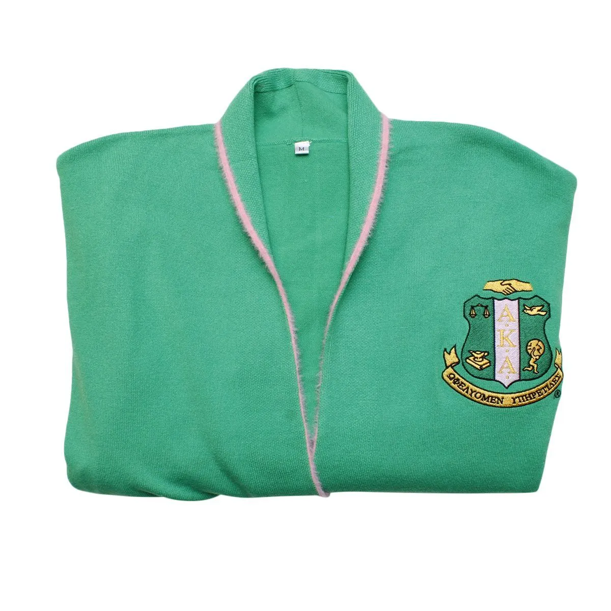 AKA Alpha Kappa Alpha Cardigan Sorority X Large Green Long Duster Cardigan