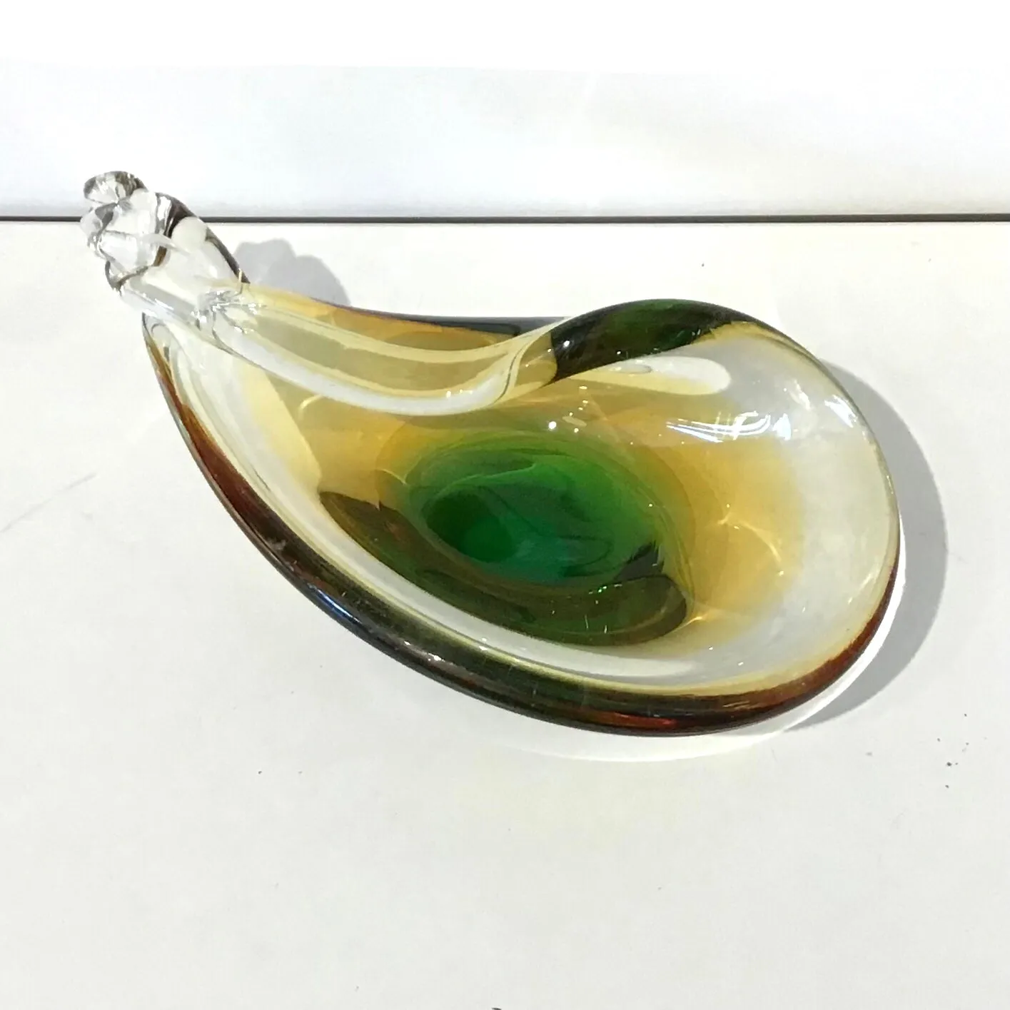 Amber & Green Stretch Glass