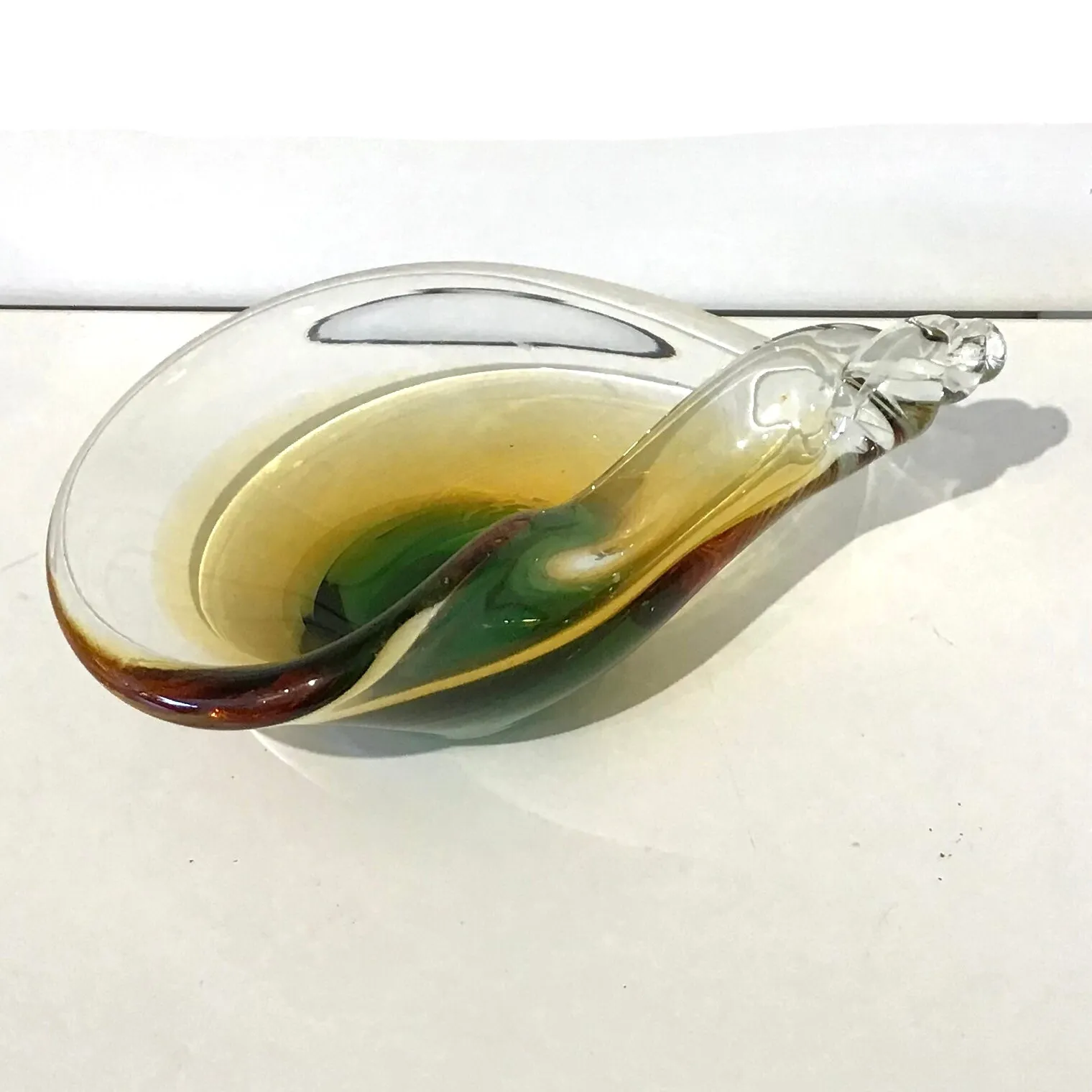 Amber & Green Stretch Glass