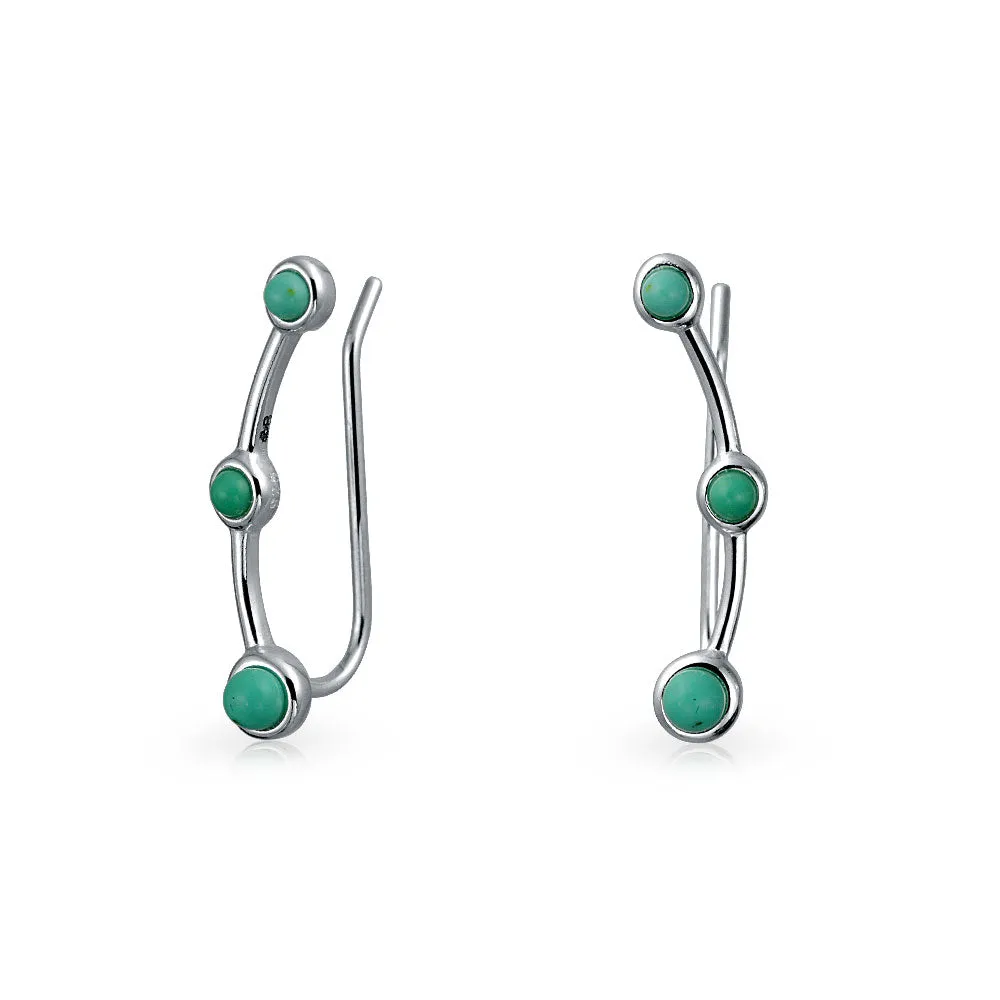 Arrow Ear Pin Warp Climbers Earrings Ear Crawlers .925 Sterling Silver