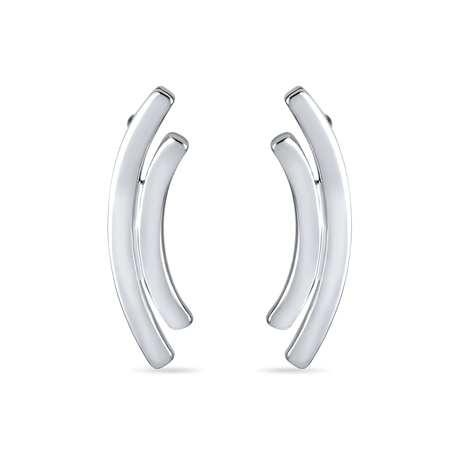 Arrow Ear Pin Warp Climbers Earrings Ear Crawlers .925 Sterling Silver