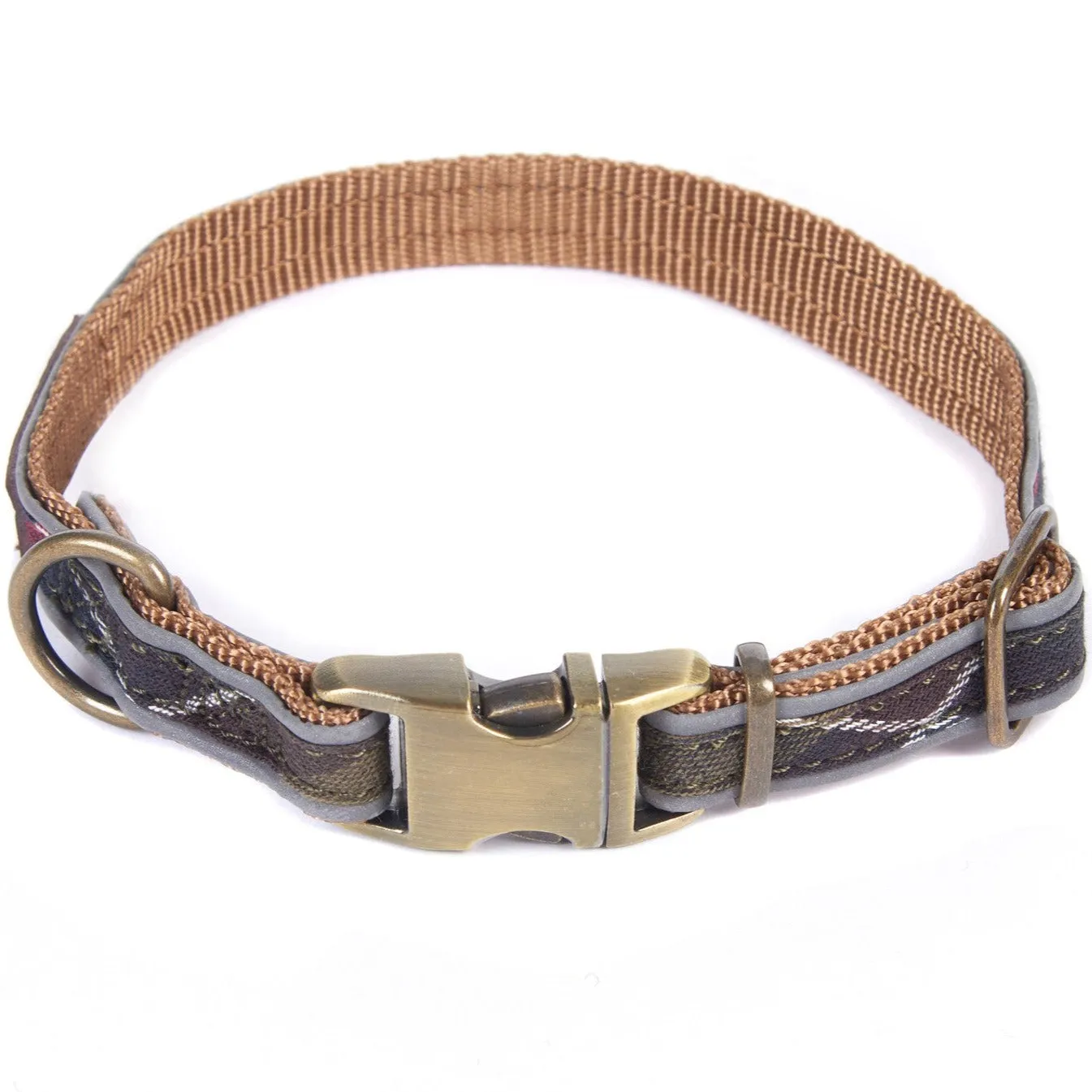 Barbour Reflective Dog Collar in Classic Tartan