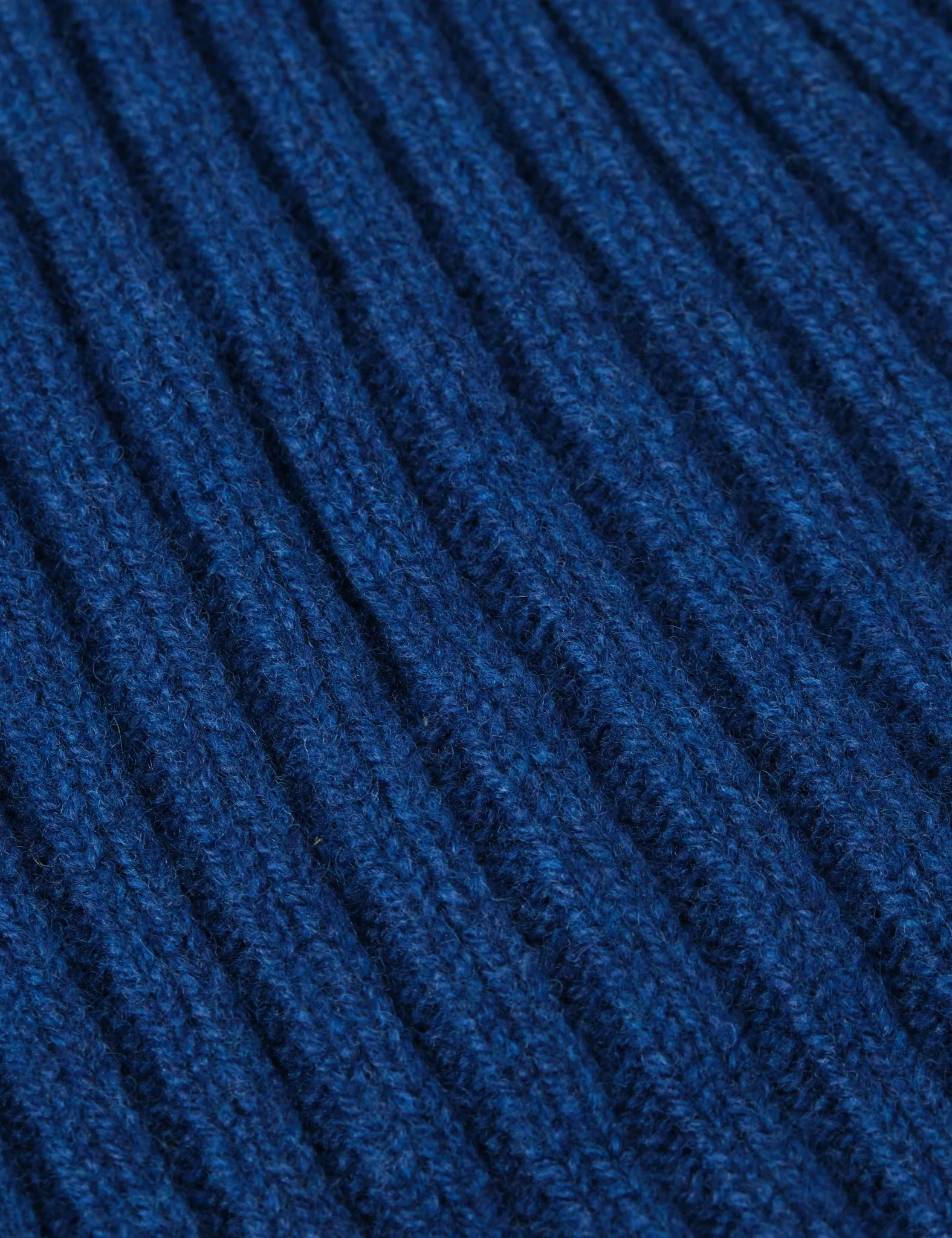 Bhode Pennan Pure Wool Beanie Hat (Knitted in Scotland) - Persian Blue
