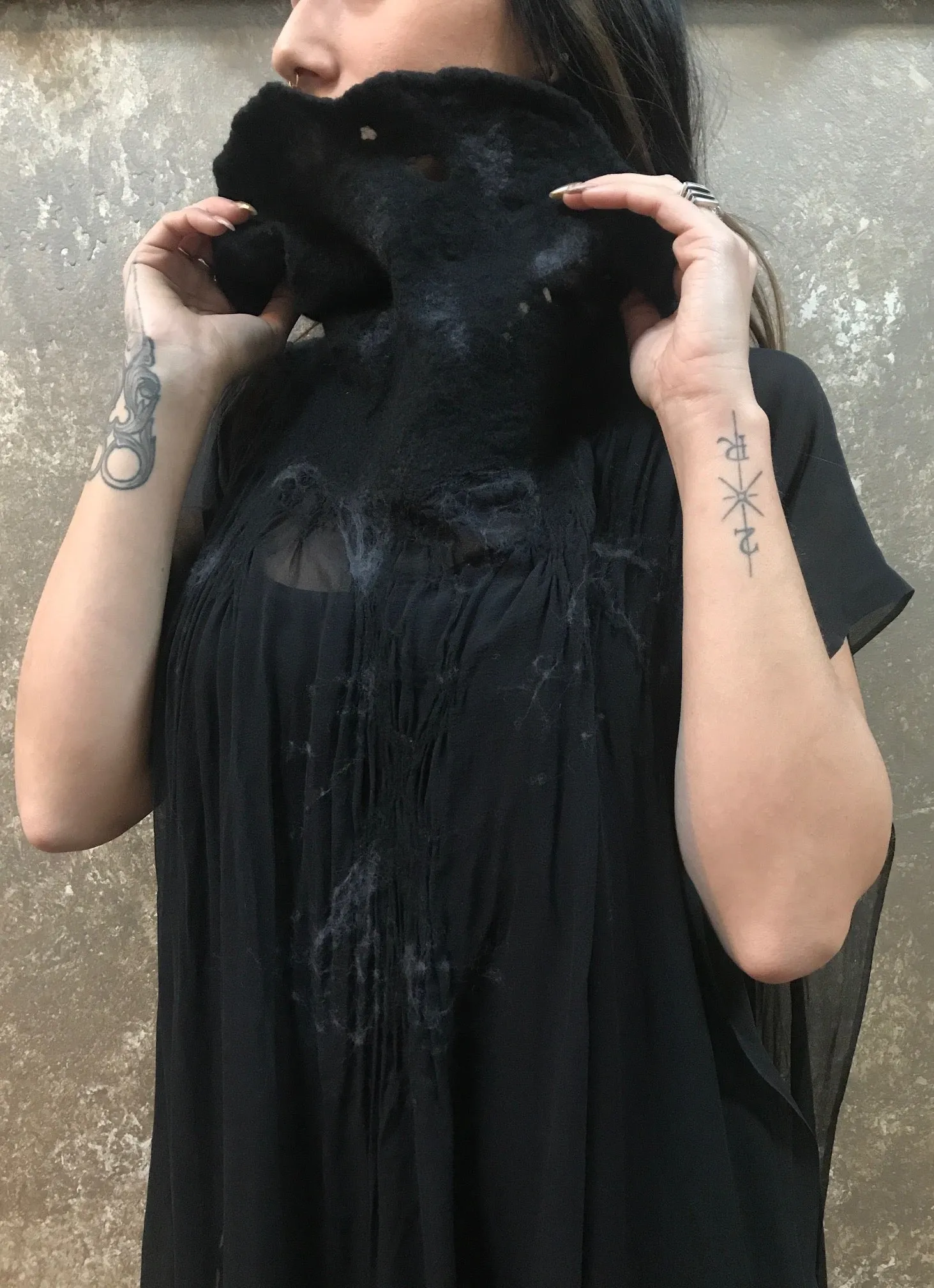 BlckBts Chiffon Poncho