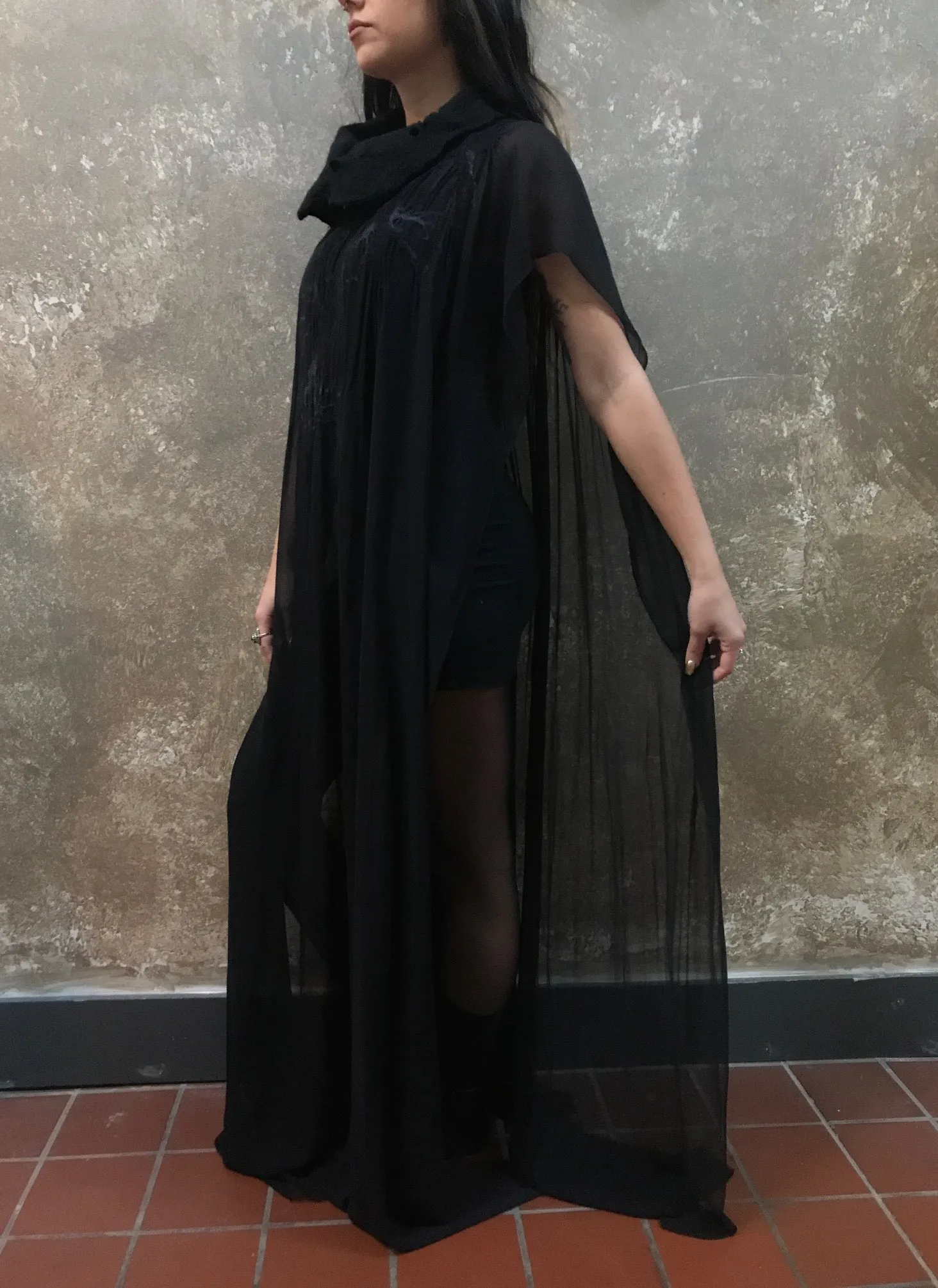 BlckBts Chiffon Poncho