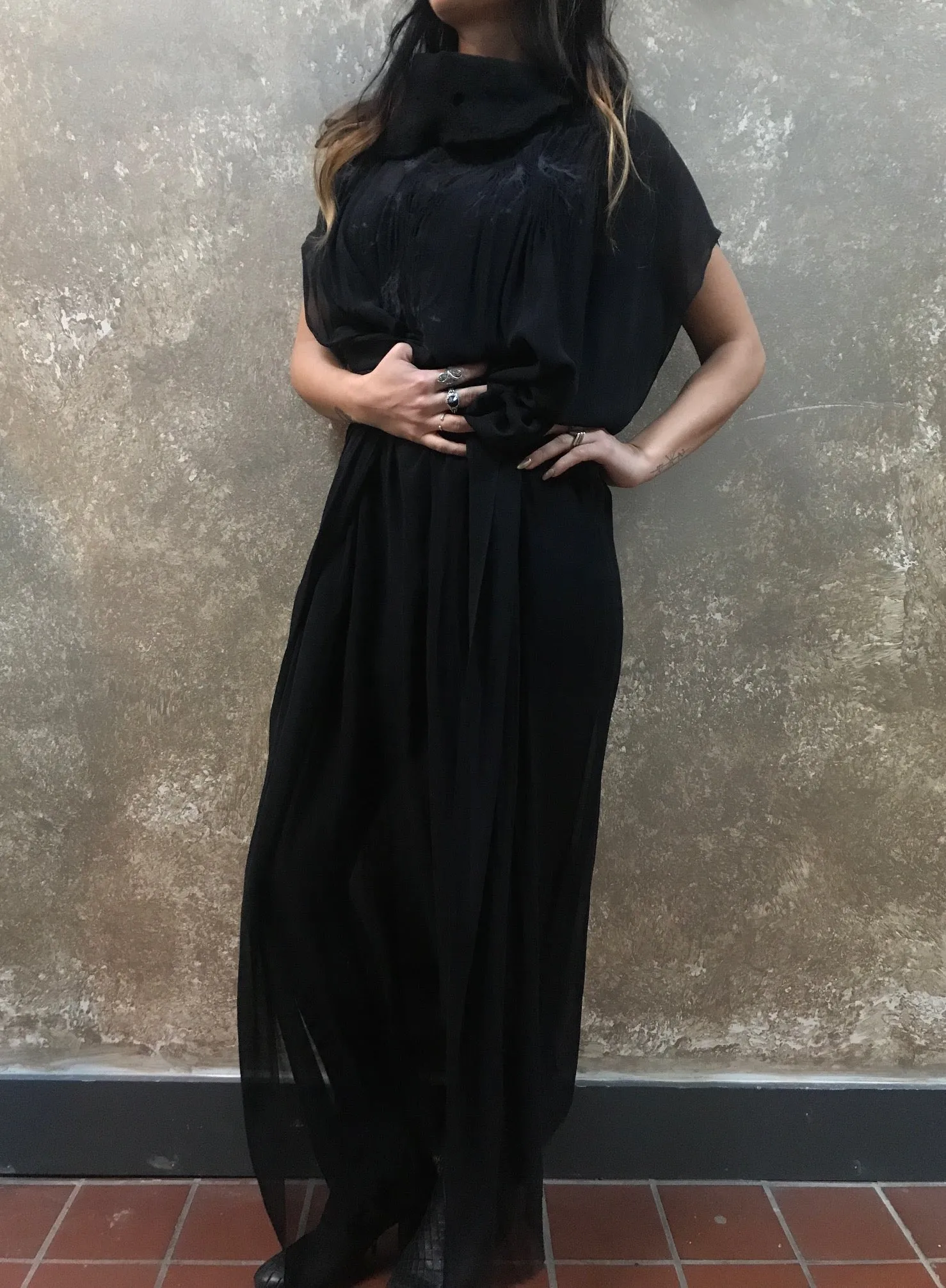 BlckBts Chiffon Poncho