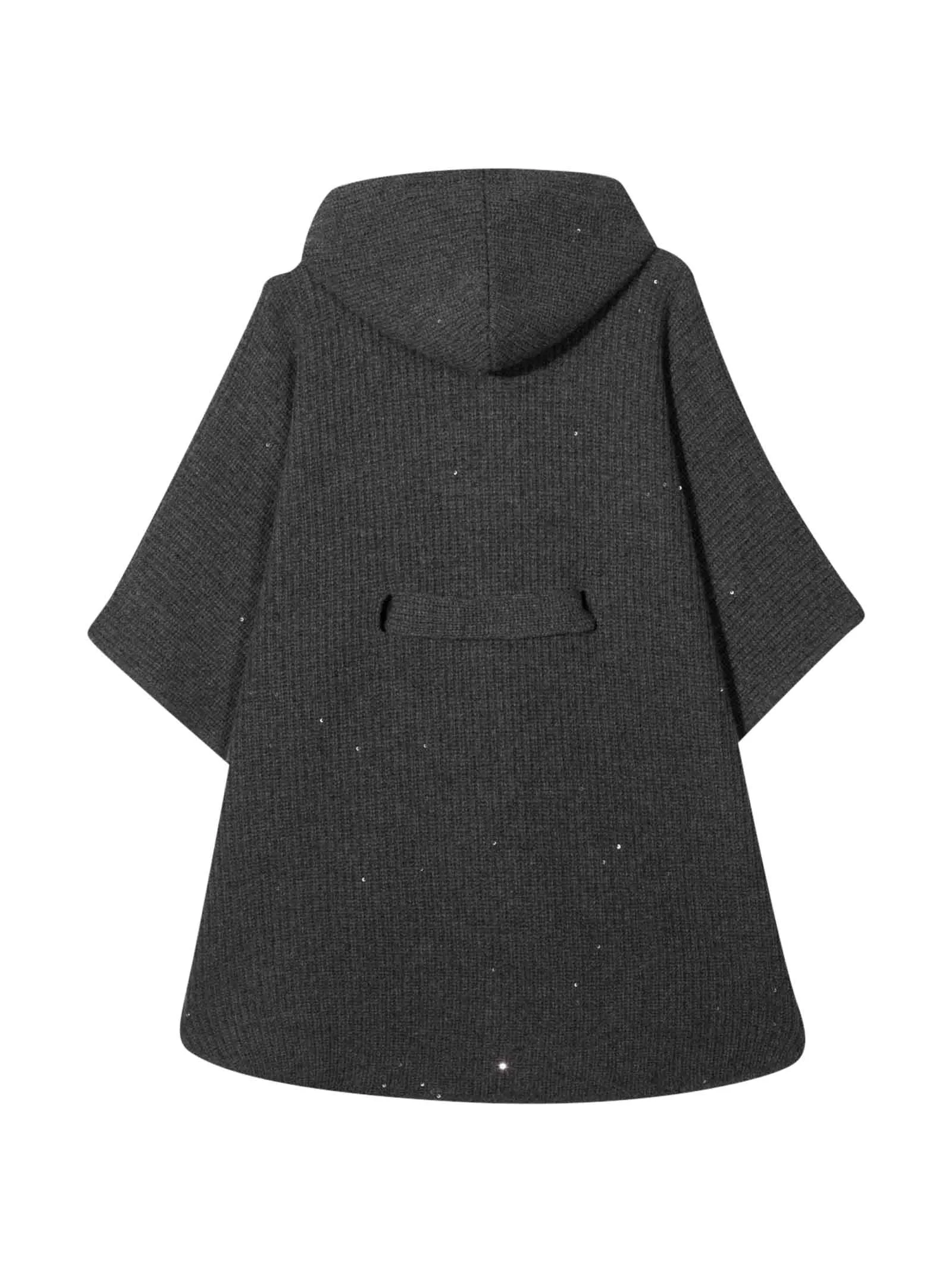 Brunello Cucinelli Kids Rib-Knitted Belted Poncho