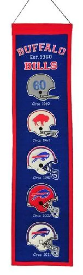 Buffalo Bills Winning Streak Past Mascots Blue Wool Heritage Banner (8"x32")