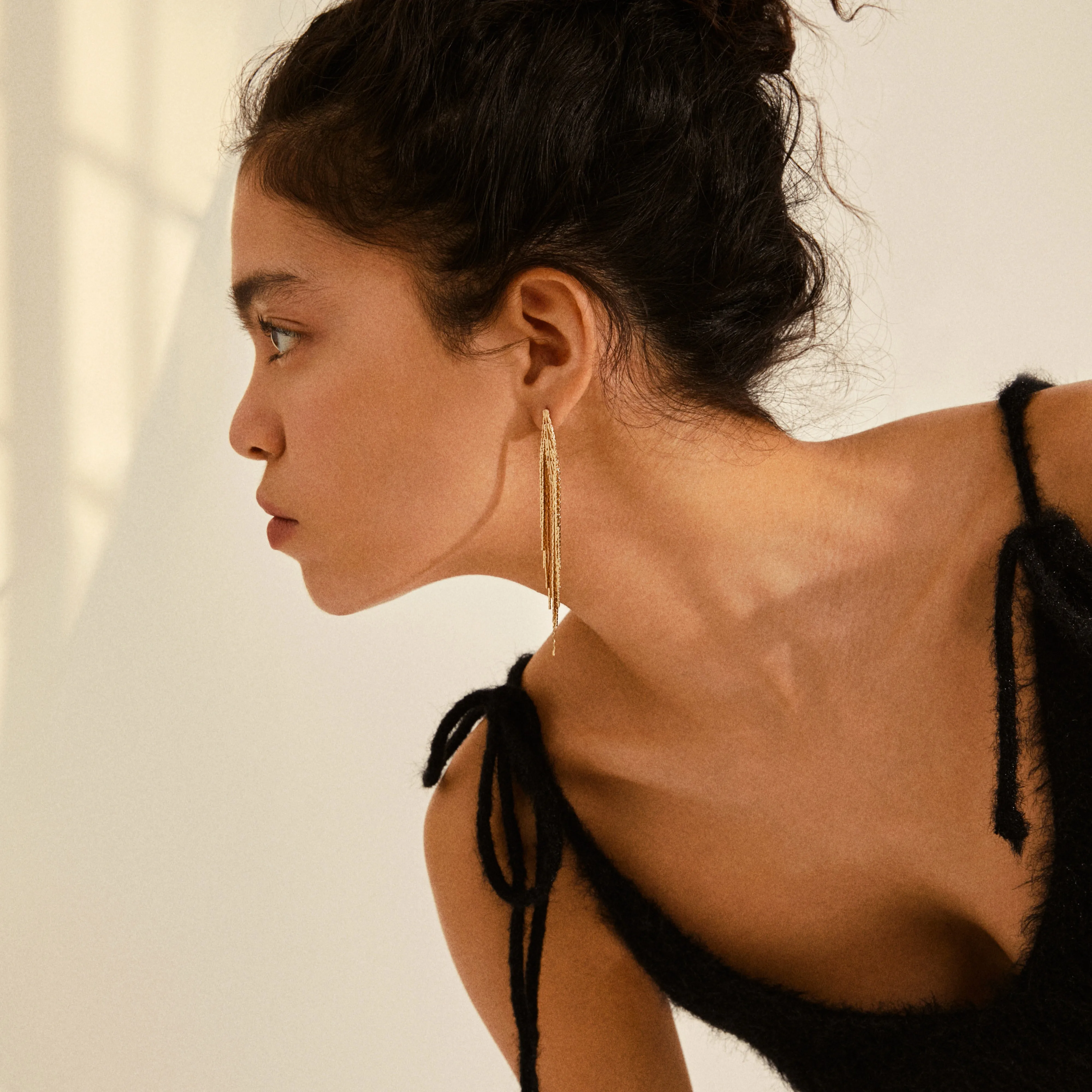 CARMEN waterfall earrings gold-plated
