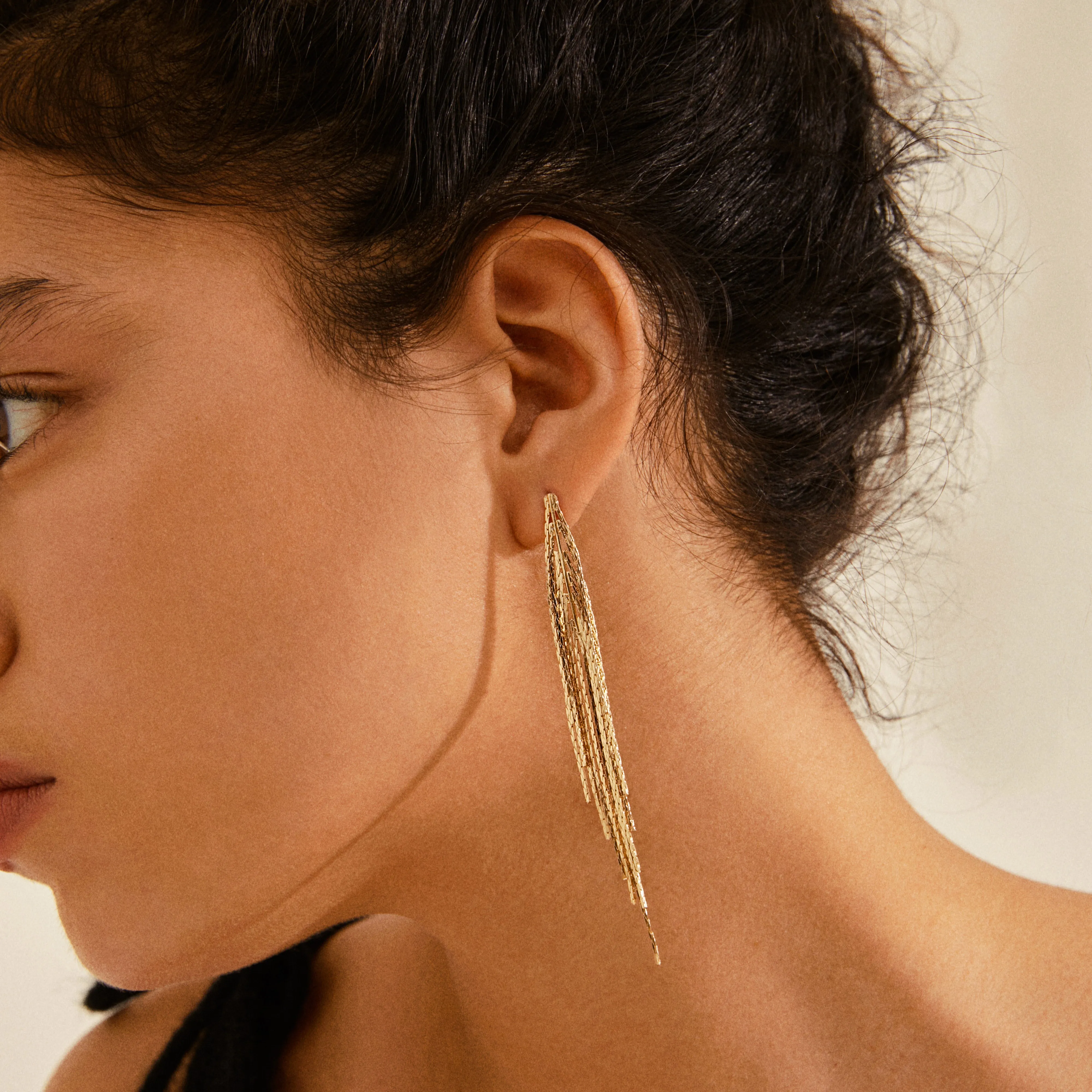 CARMEN waterfall earrings gold-plated