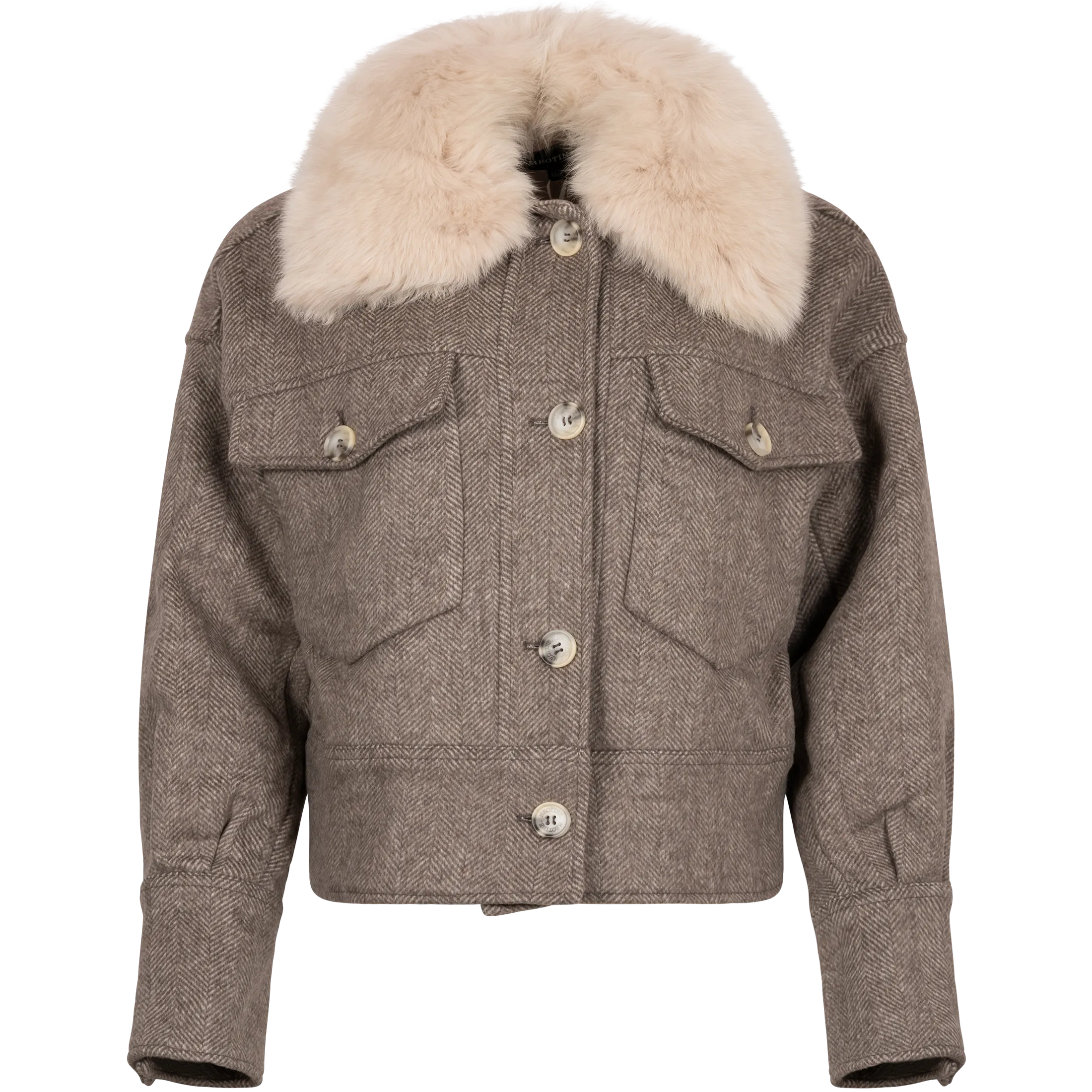 Charlie Jacket - Twill Beige/Brown