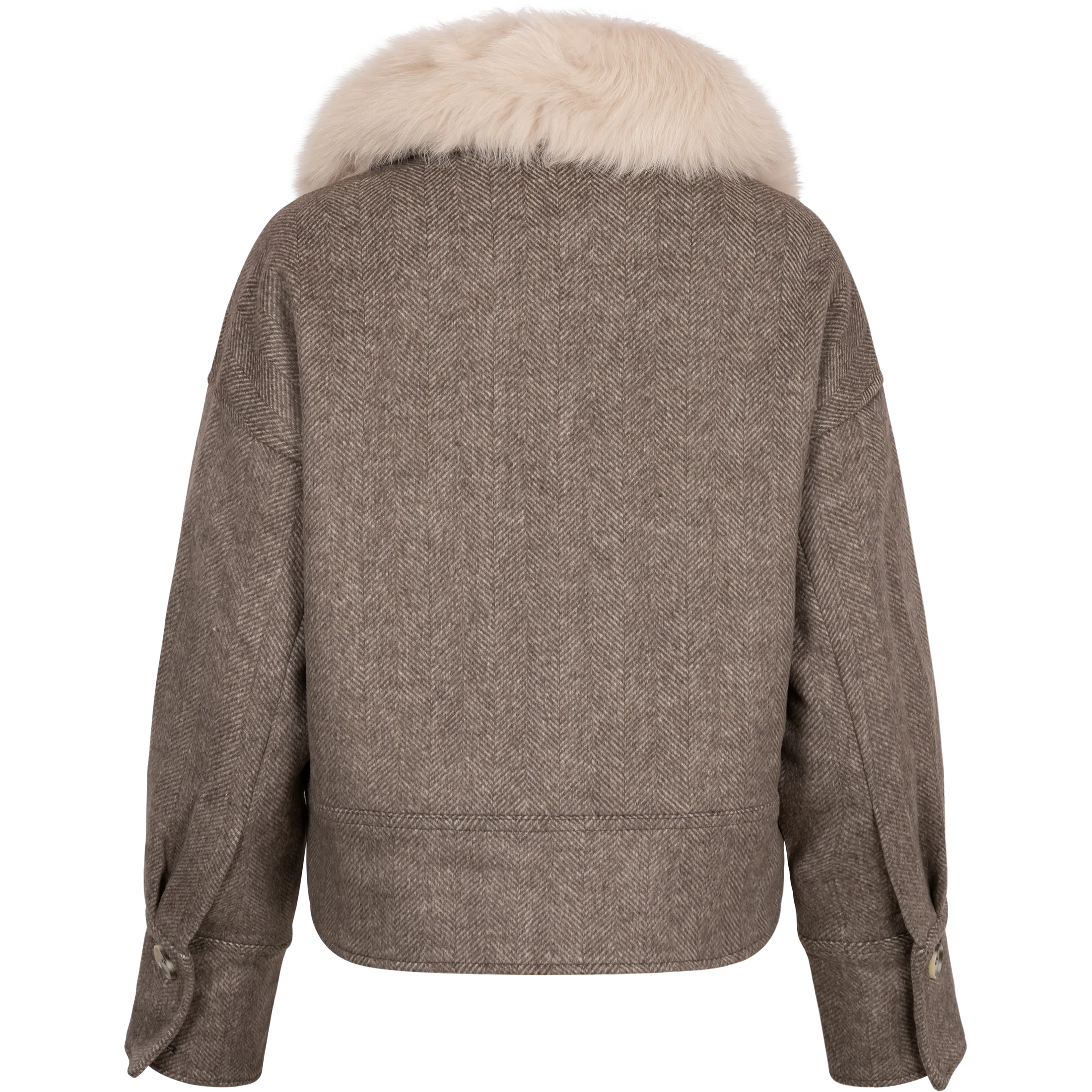 Charlie Jacket - Twill Beige/Brown