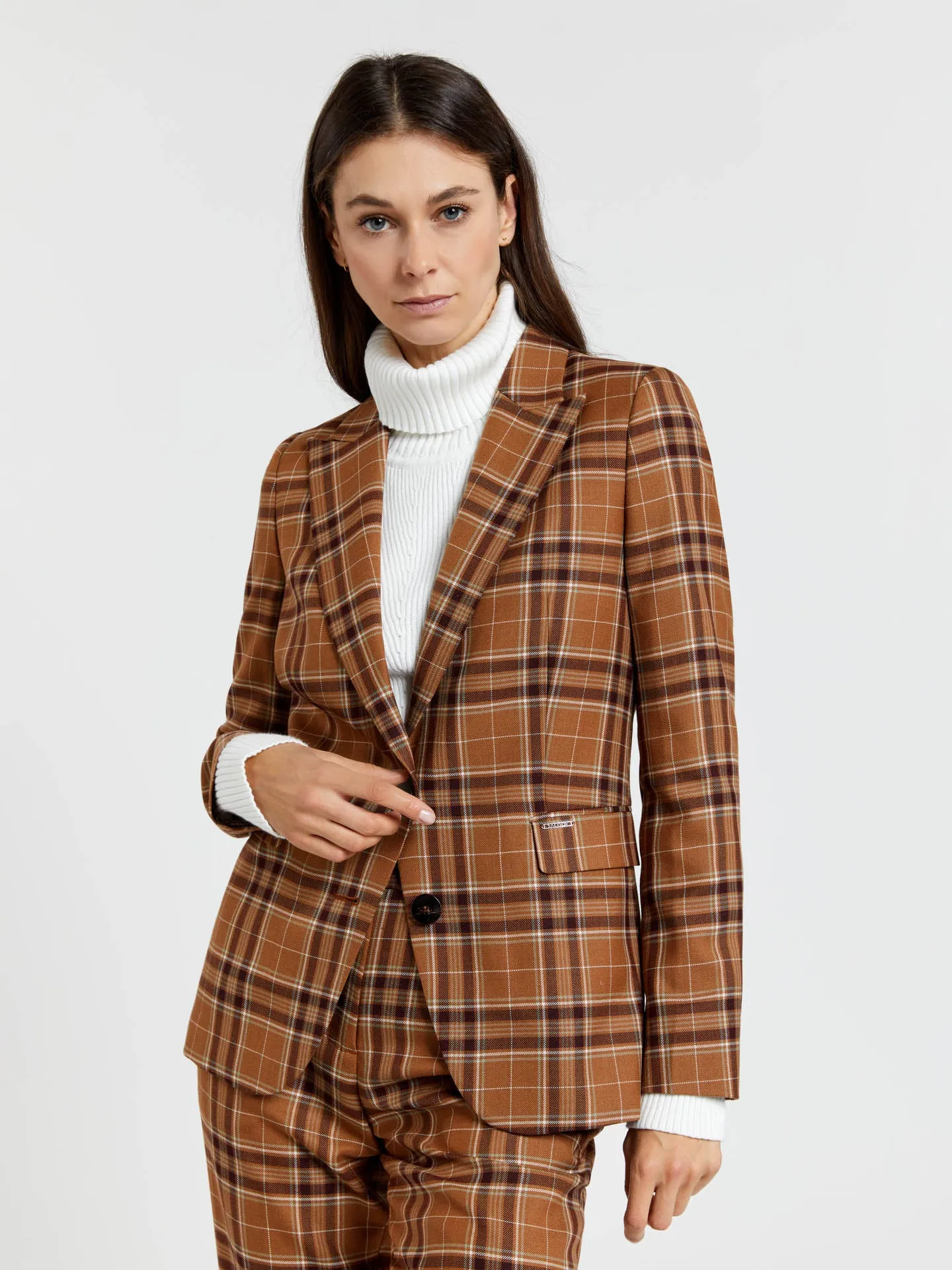 Checks suit blazer