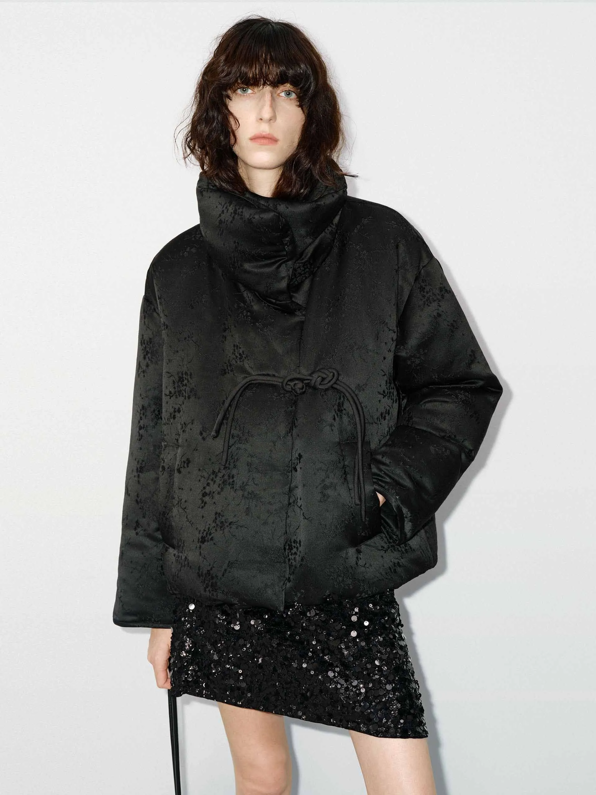 Cheongsam Buckle Puffer Jacket
