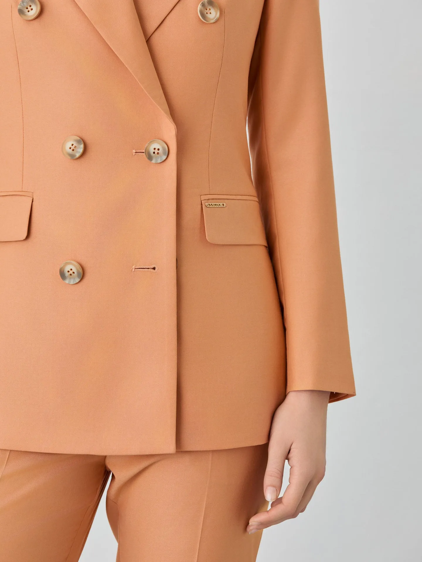 Double-Breasted Suit Blazer In Rayon Blend
