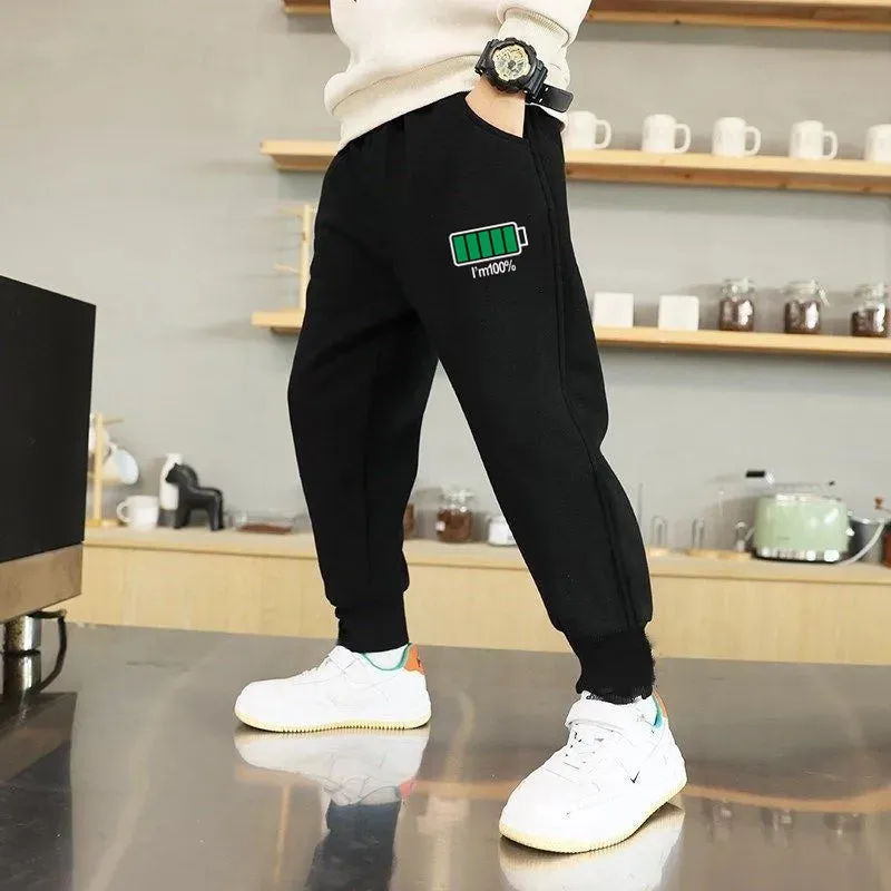 Fashion Unisex Kids Ramadan Trousers Boys Sweatpants Casual Pencil Pants Teens Clothes Loose Bottom Joggers