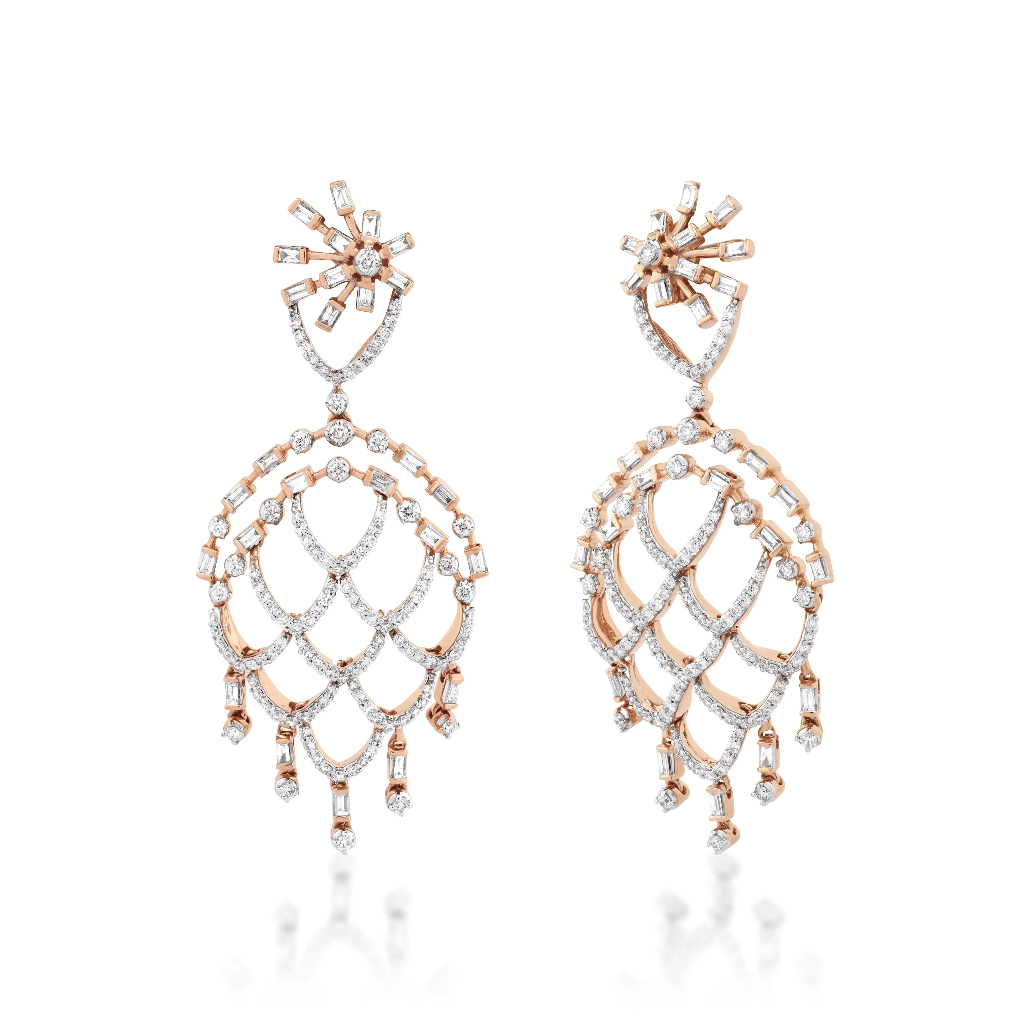 Freeflowing Swivel Diamond Earrings