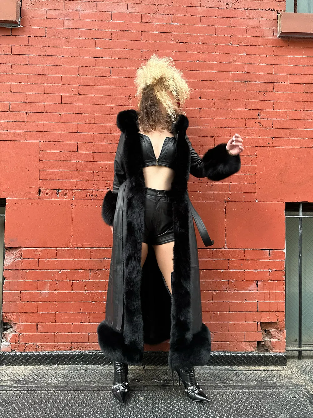 GUNZ Faux Fur Genuine Leather Coat