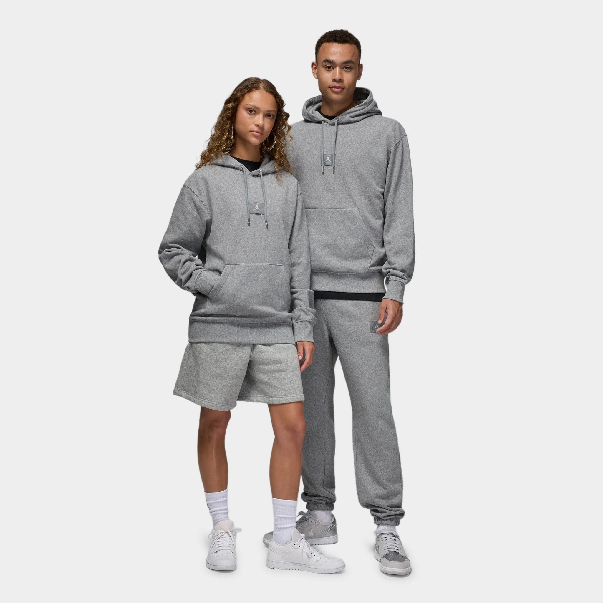 Jordan Flight Fleece Pullover Hoodie / Carbon Heather