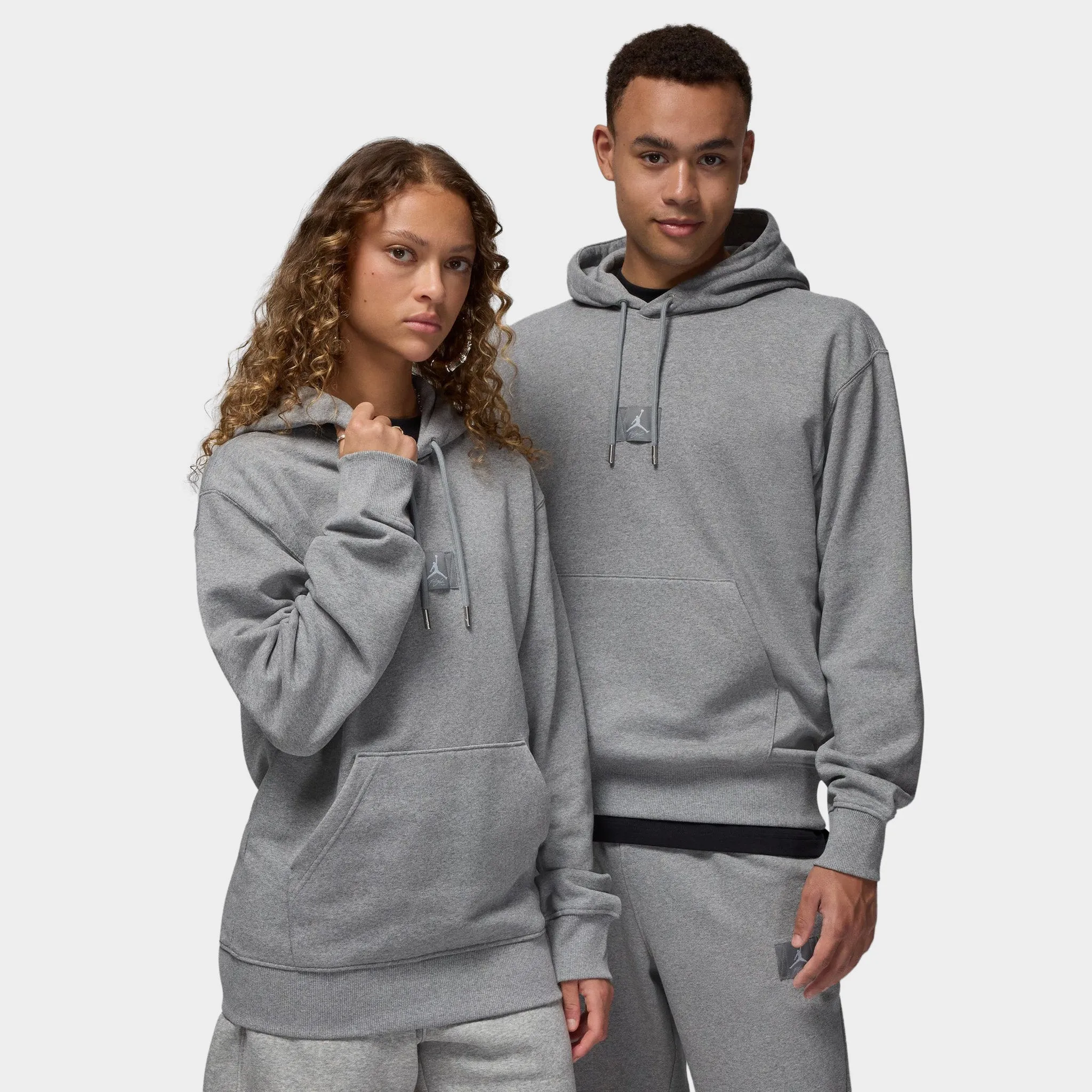 Jordan Flight Fleece Pullover Hoodie / Carbon Heather