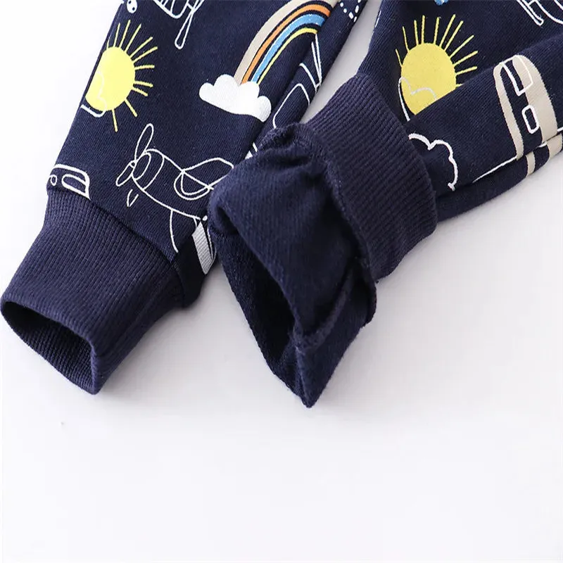 Jumping Meters New Arrival Excavators Boys Trousers Pants For Autumn Winter Cartoon Characters Print Fashion Baby Sweatpants