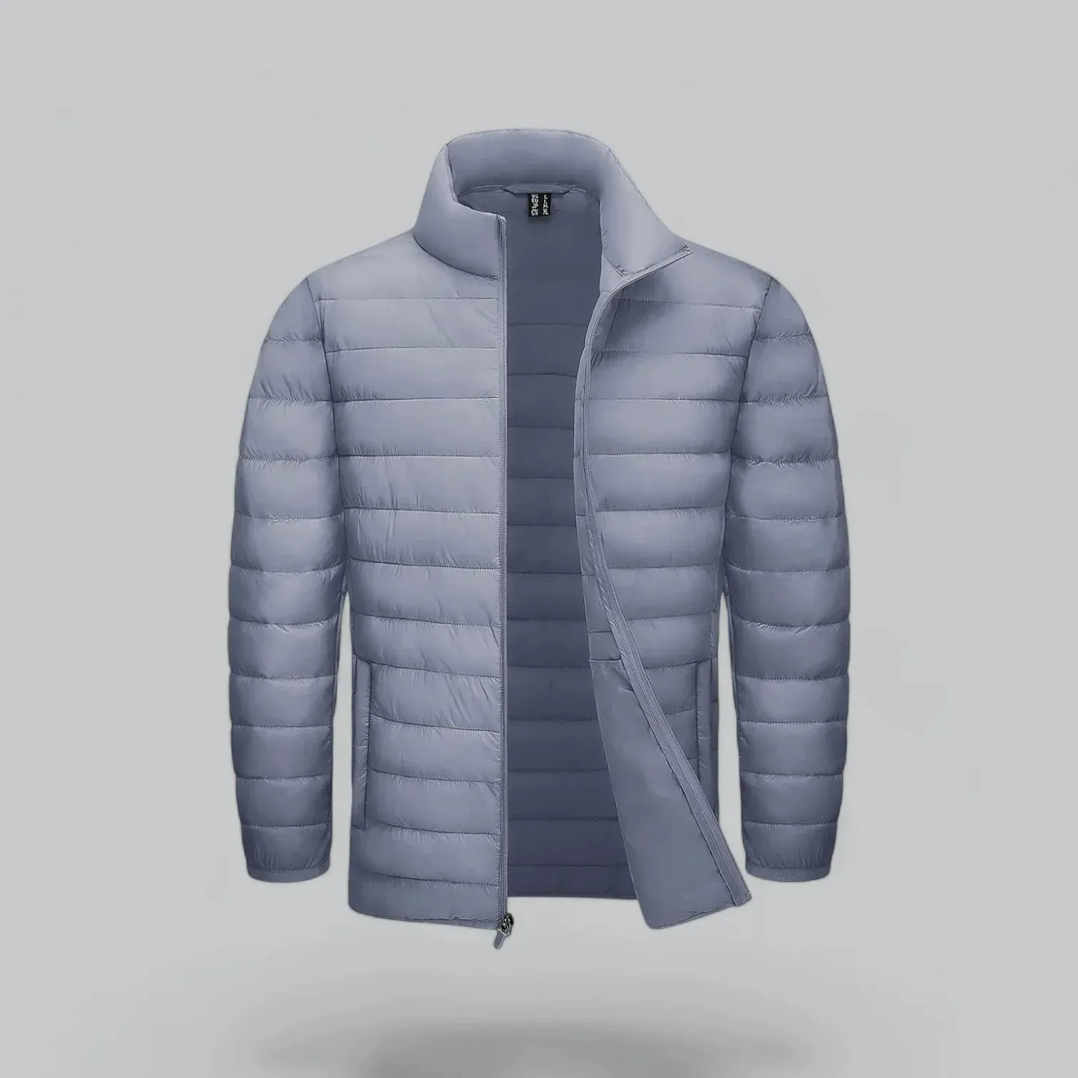 Lightweight Men's Puffer Jacket with Zipper Front