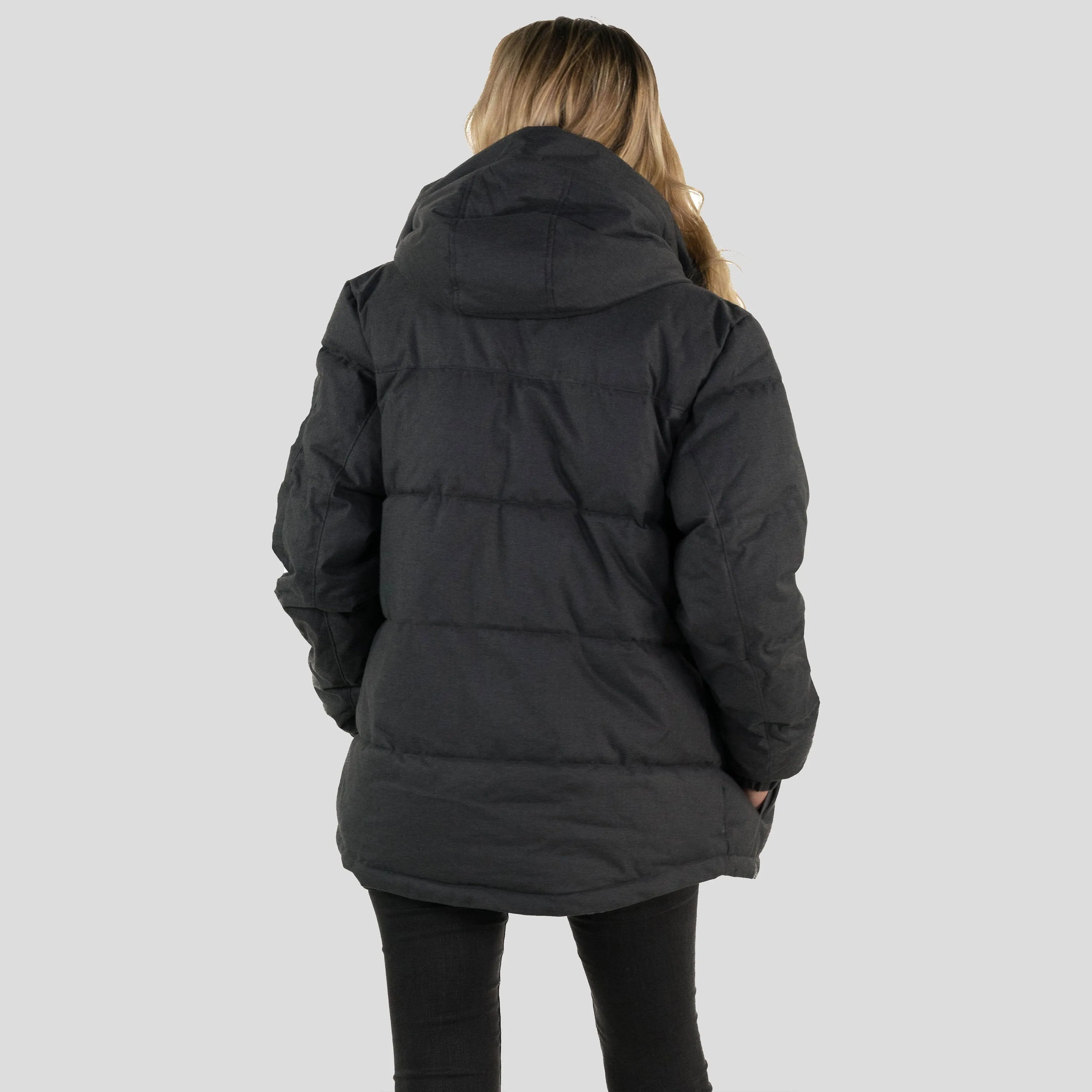 Members Only Women's Twill Block Puffer Oversized Jacket