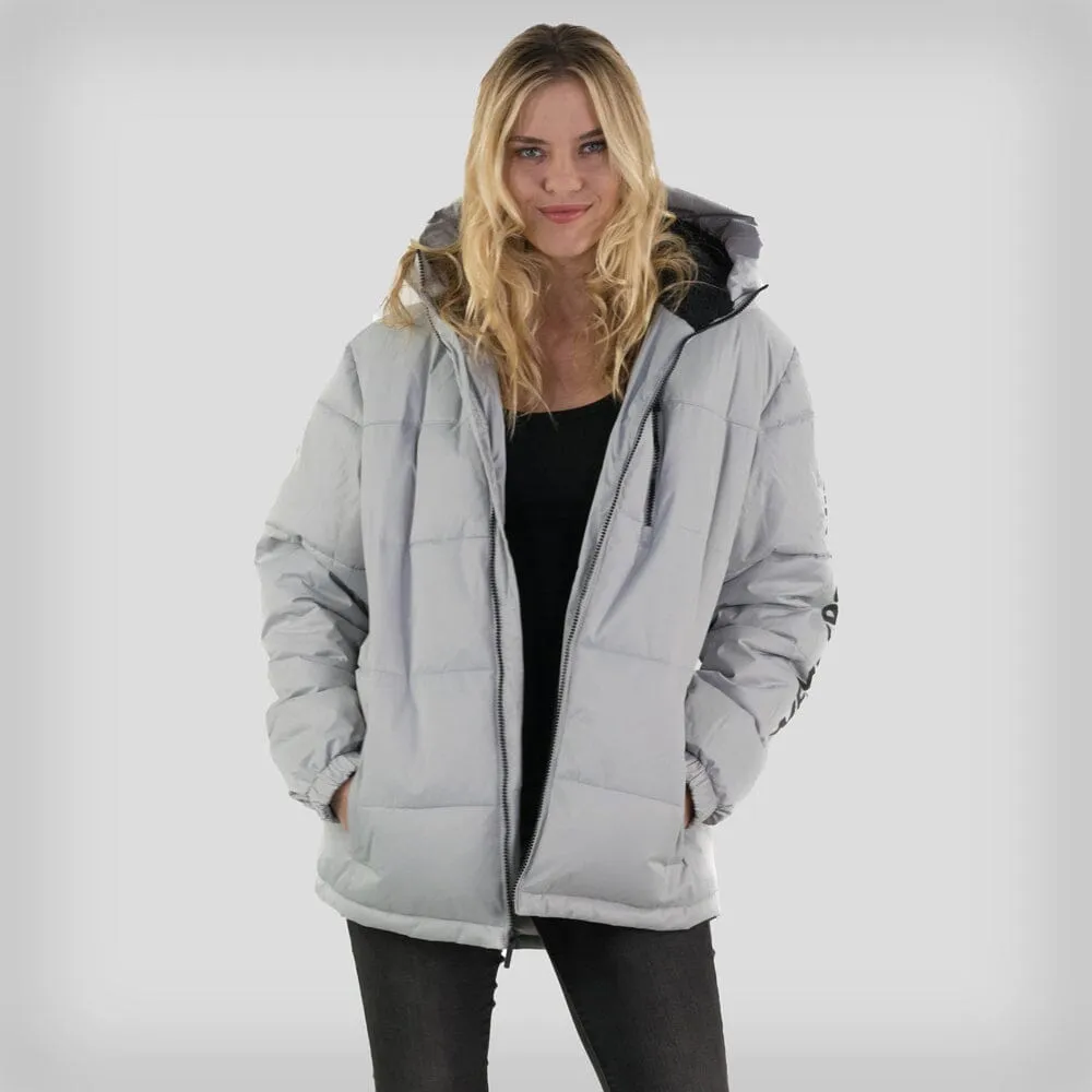 Members Only Women's Twill Block Puffer Oversized Jacket