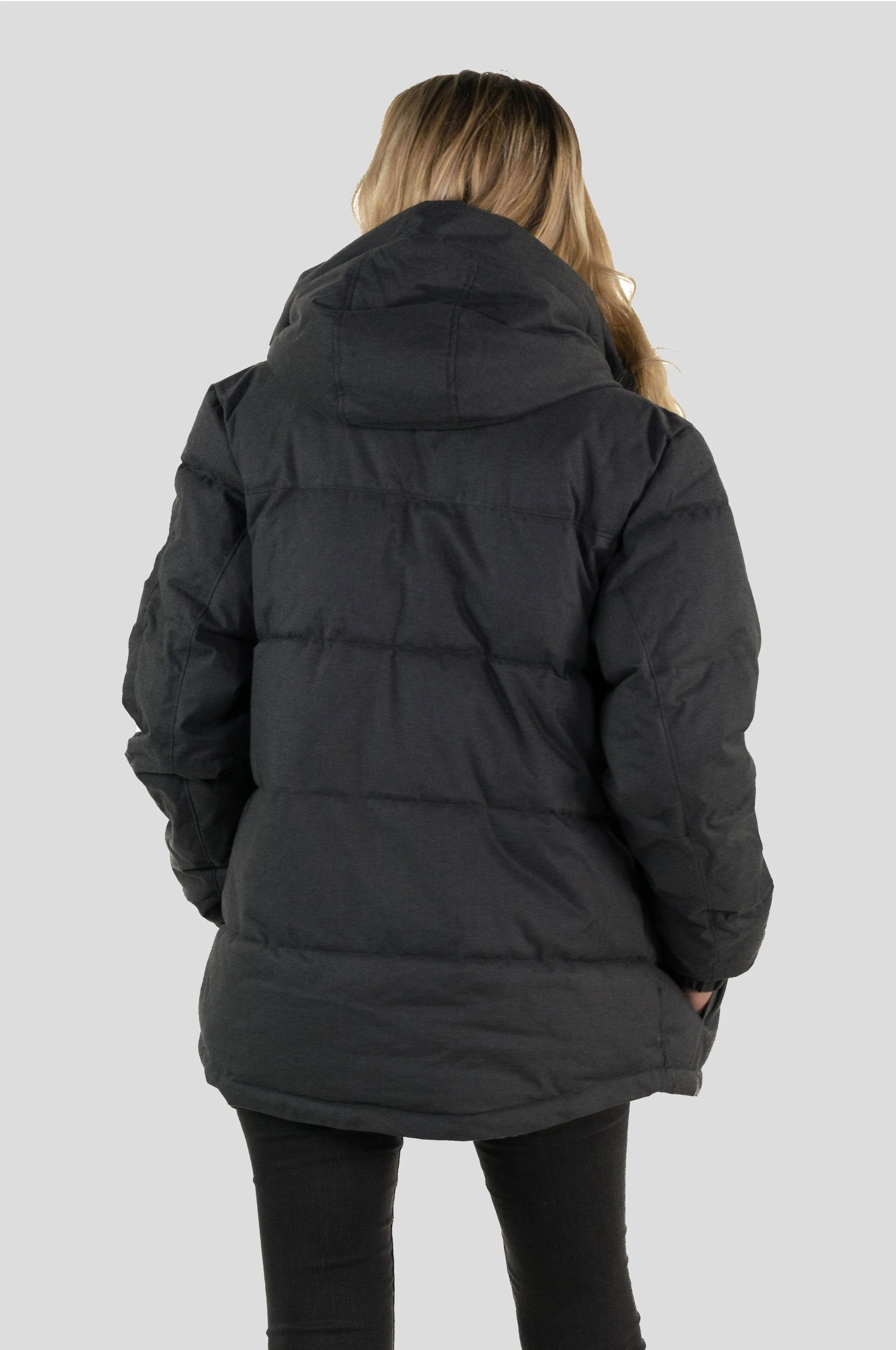 Members Only Women's Twill Block Puffer Oversized Jacket