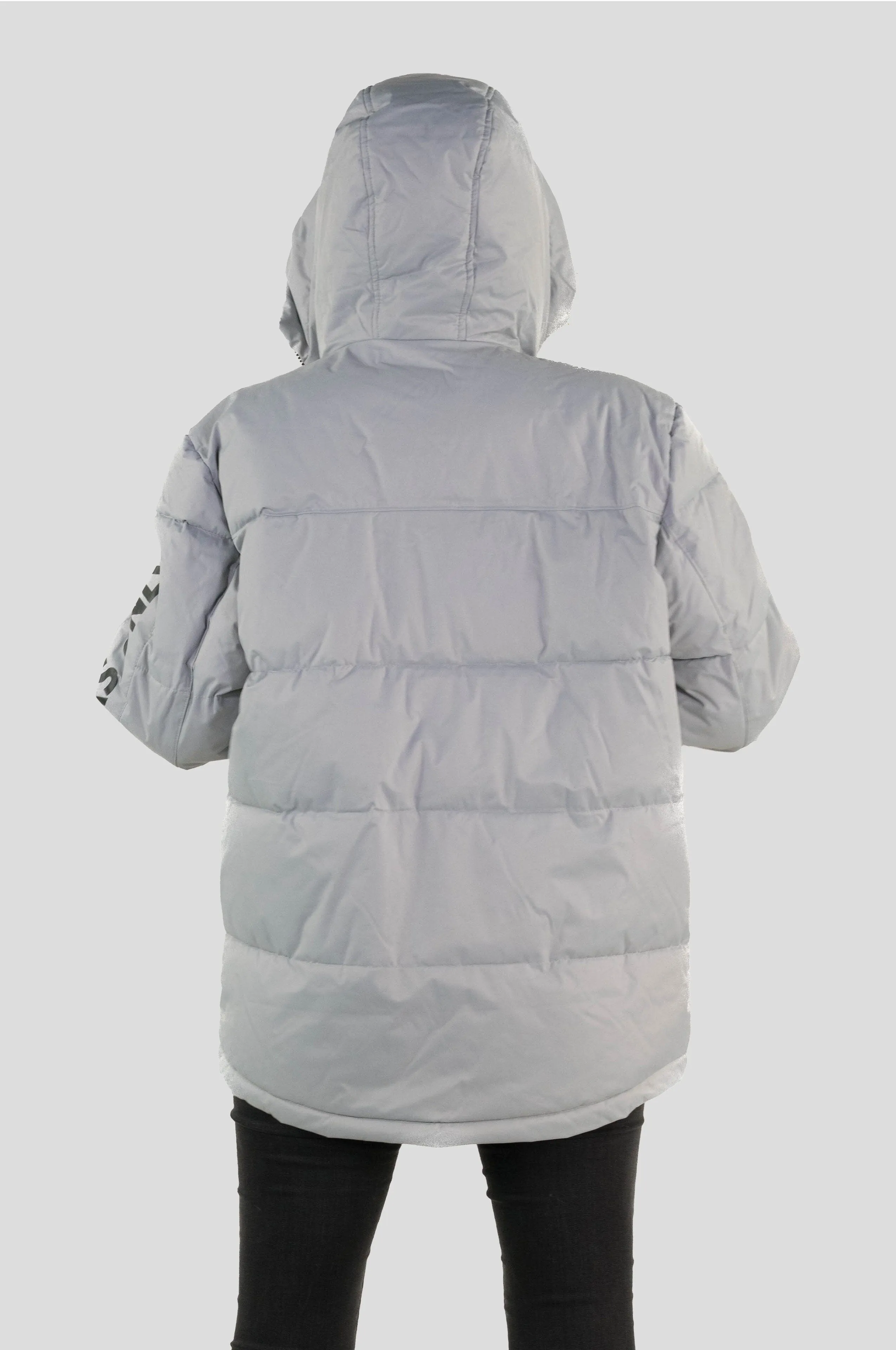 Members Only Women's Twill Block Puffer Oversized Jacket