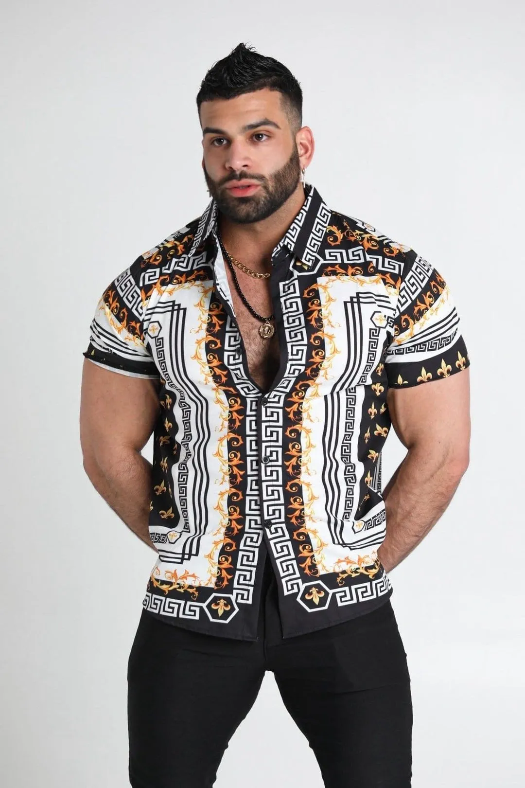 Men's Casual Hawaiian Fashion Thin Shirt 88280804YM