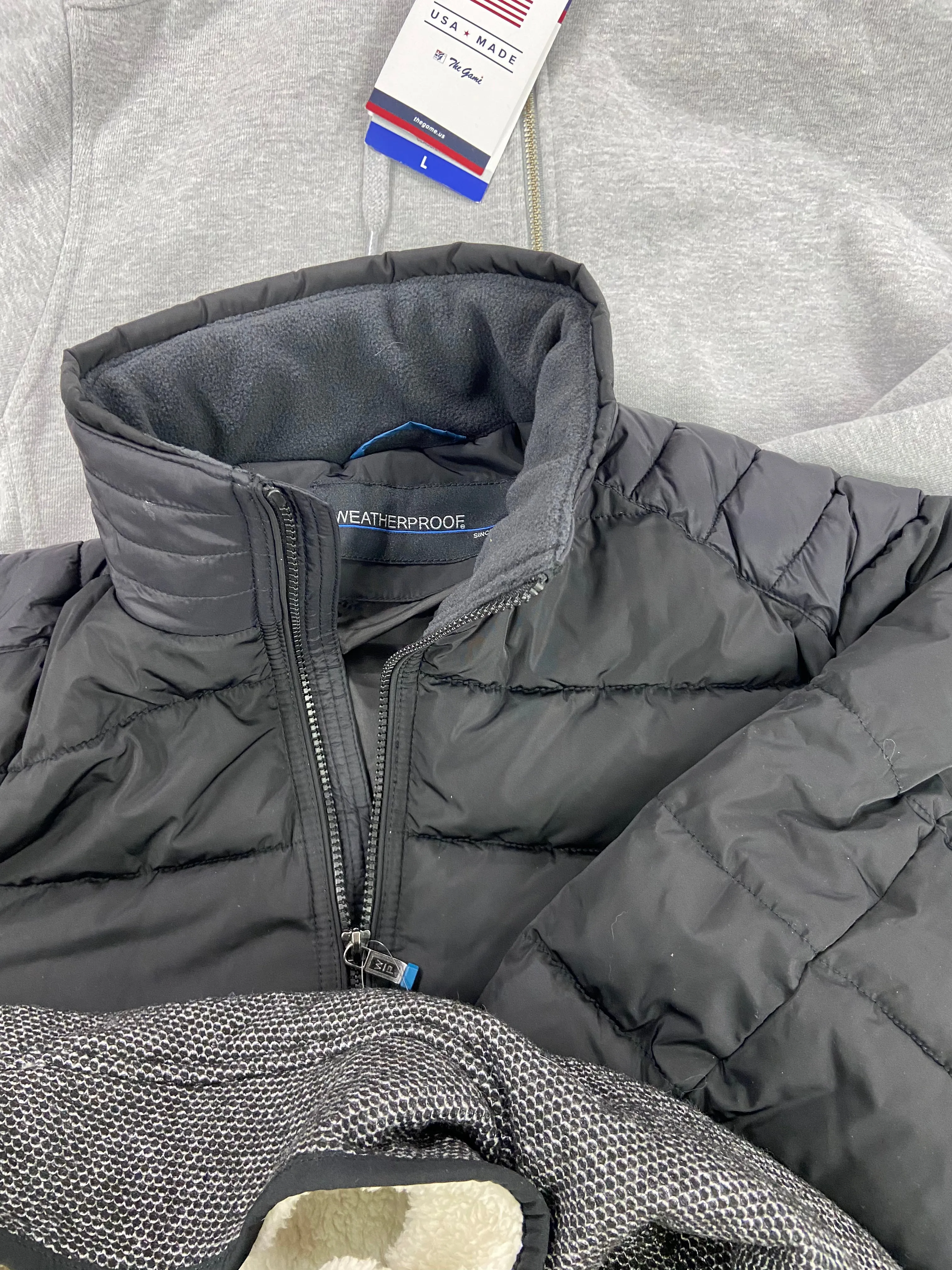 Men's Clothing Assorted Wholesale Lot, POLO RALPH LAUREN, WEATHERPROOF, EDDI BAUER, ORVIS, JUNKFOOD and more 12 items, Shelf Pulls, MSRP $831