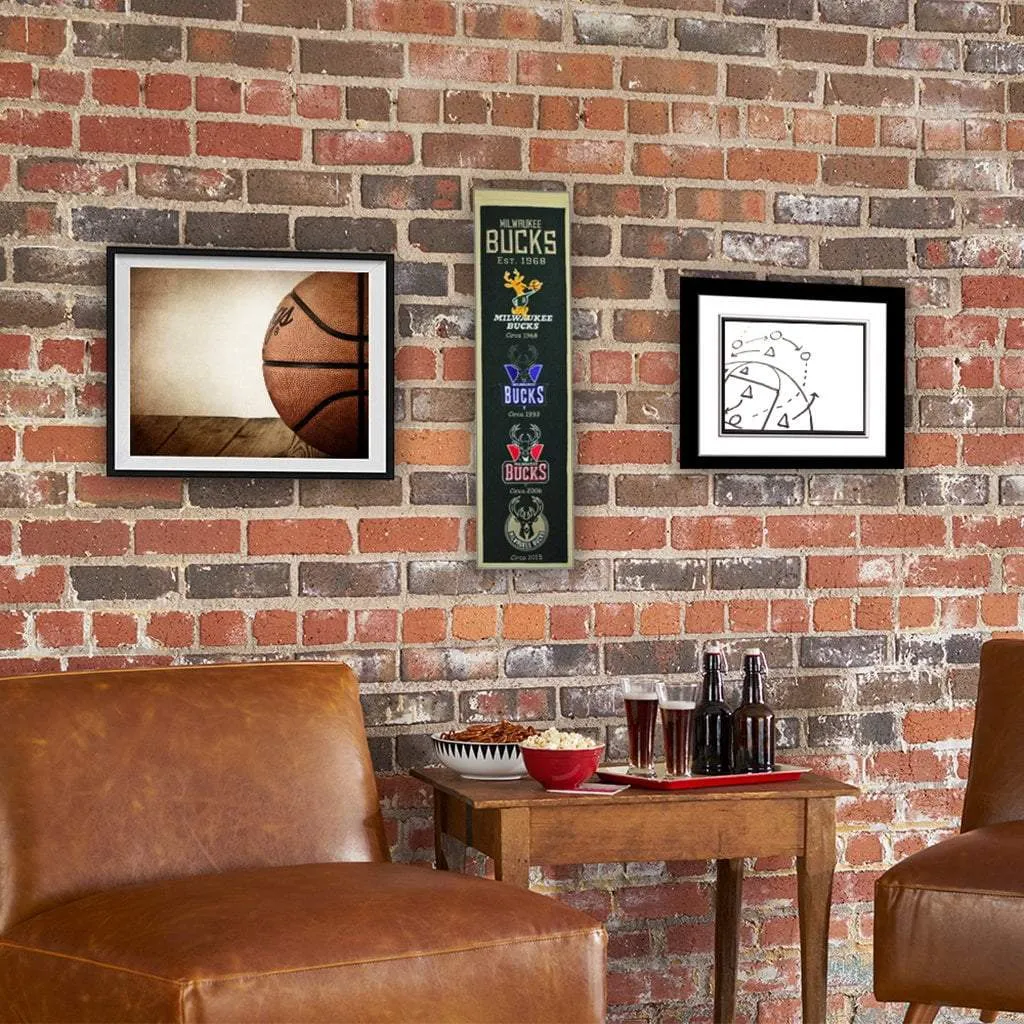 Milwaukee Bucks Winning Streak Past Mascots Wool Heritage Banner (8"x32")