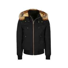Moose Knuckles Mens Little Rapids in Black/ Gold Fur