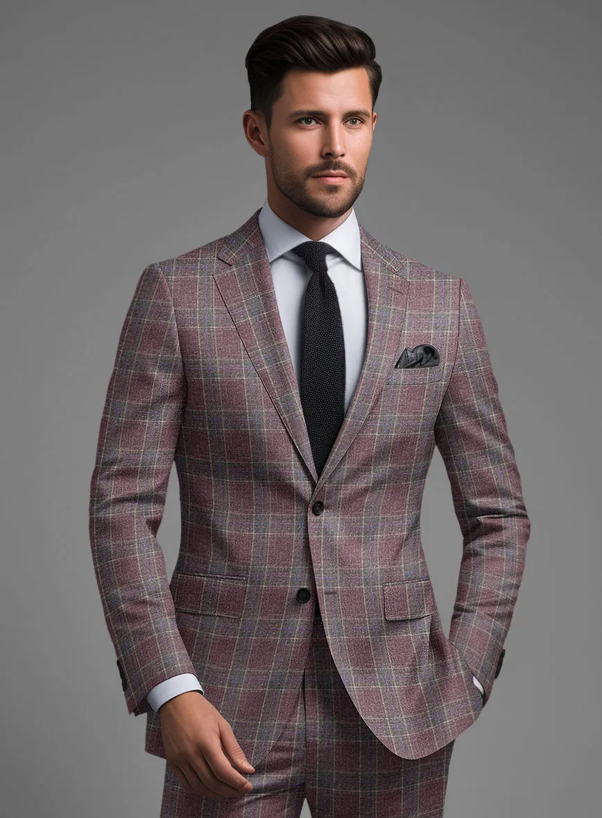 Noble Anton Check Wool Silk Linen Jacket