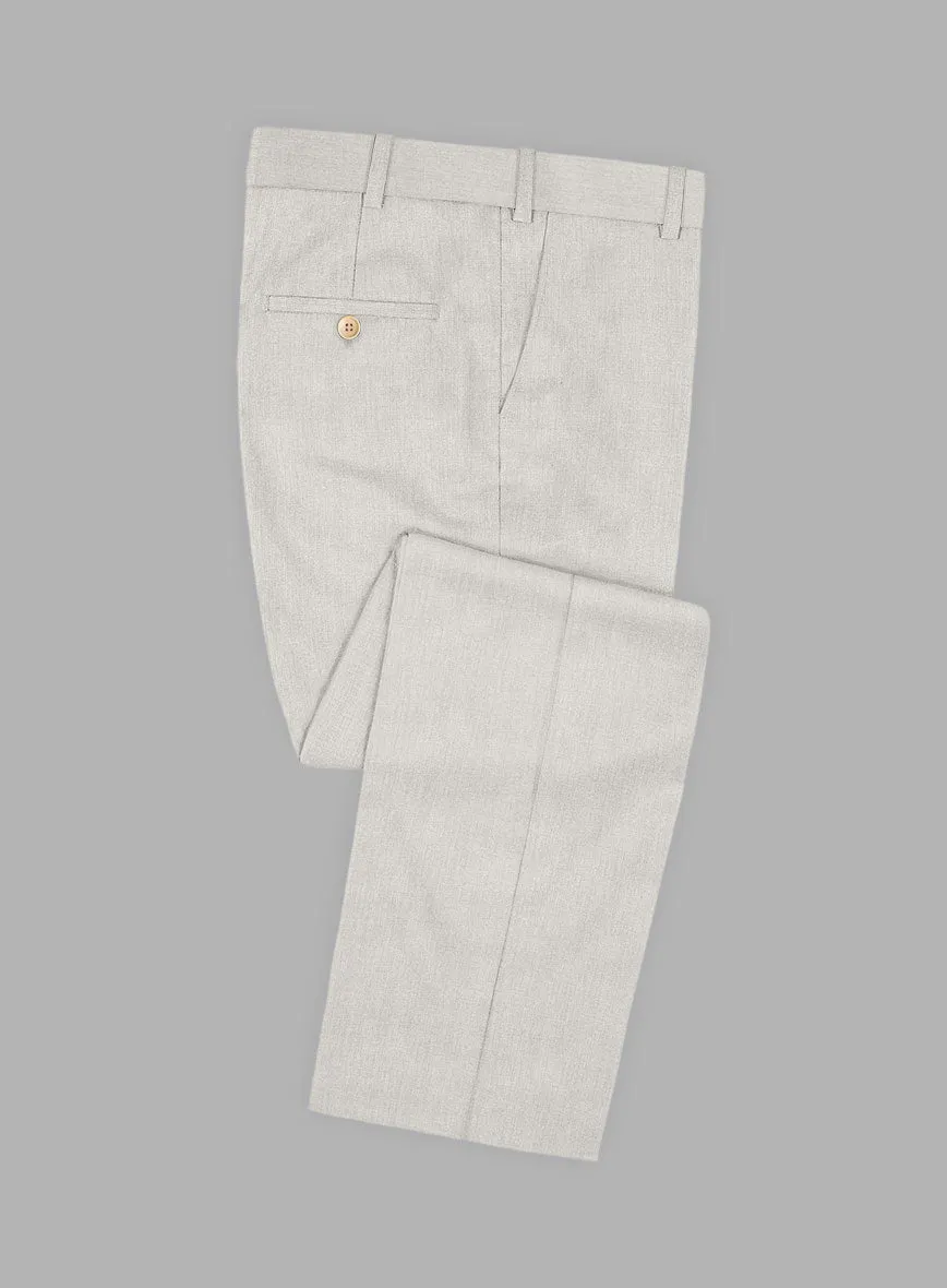 Noble Stone Beige Wool Silk Linen Suit