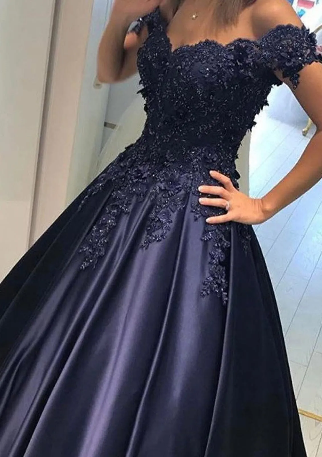 Off Shoulder Sweetheart Beaded Burgundy Satin Ball Gown Prom Dress