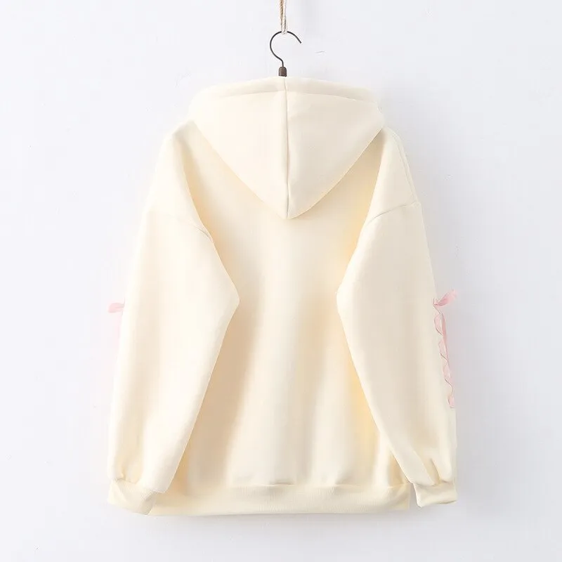 Peach Milk Kawaii Bunny Hoodie