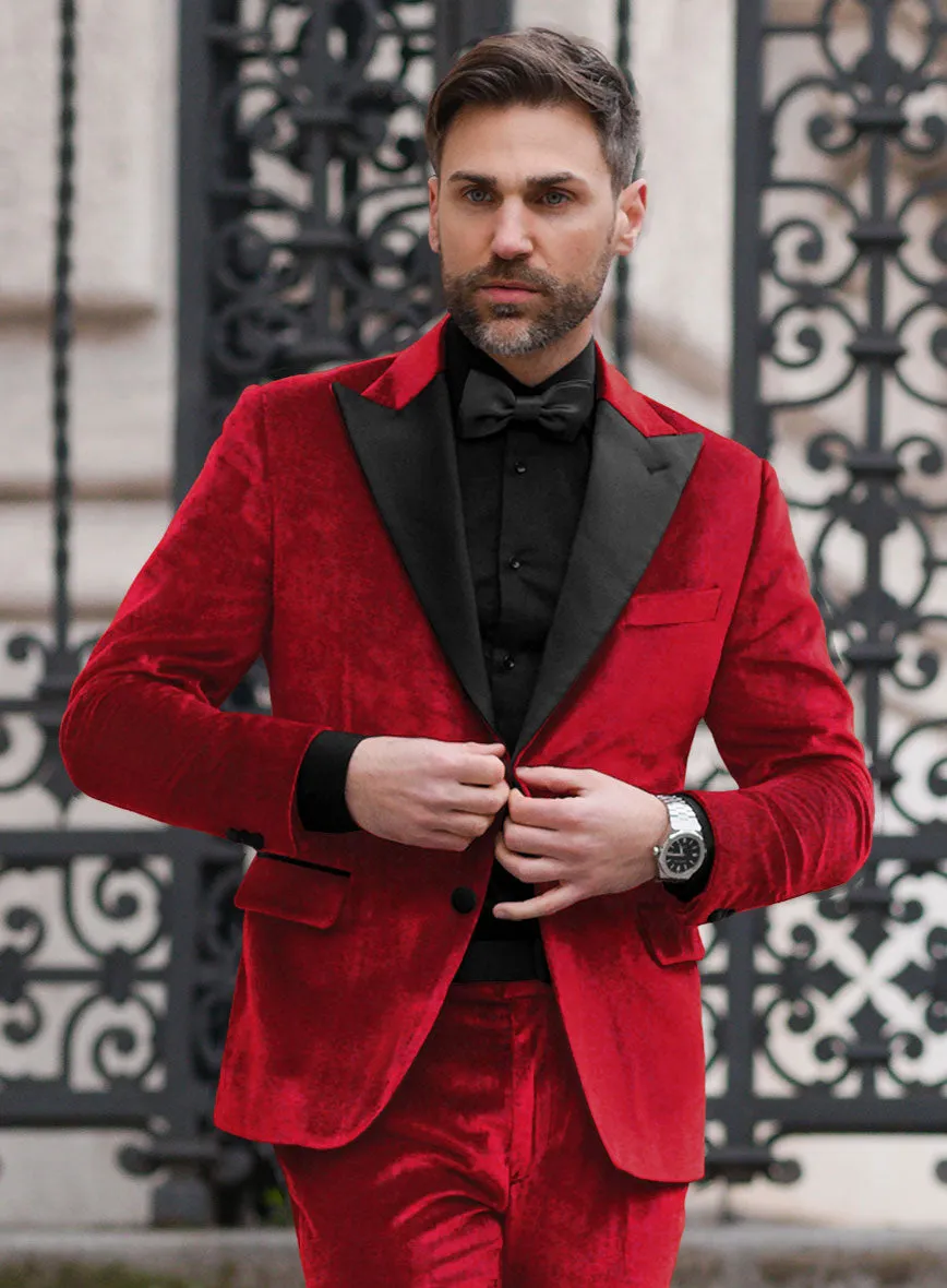 Red Velvet Tuxedo Jacket