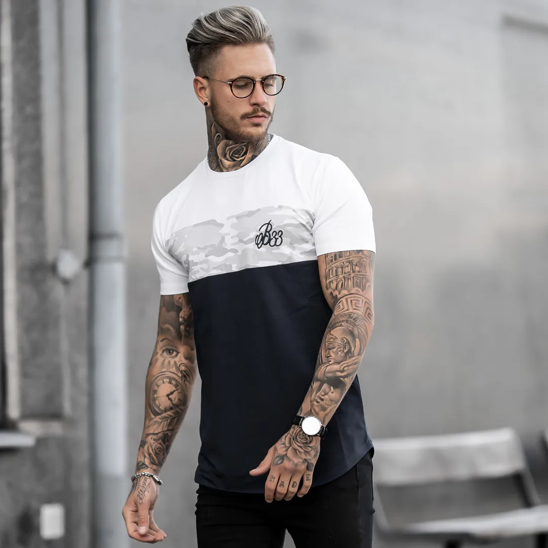 Rokin Tee - White/Camo/Navy