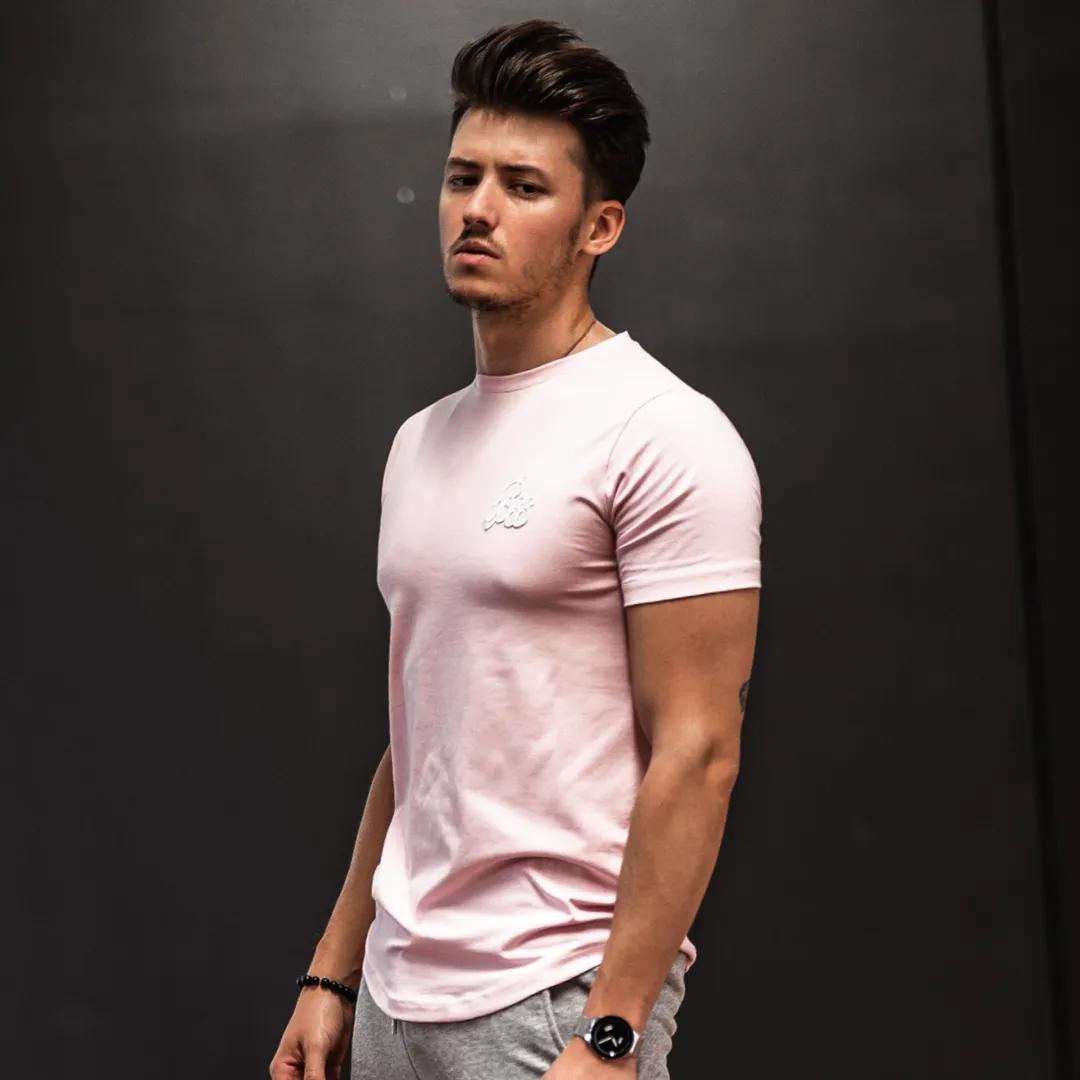 Signature Tee - Chalk Pink