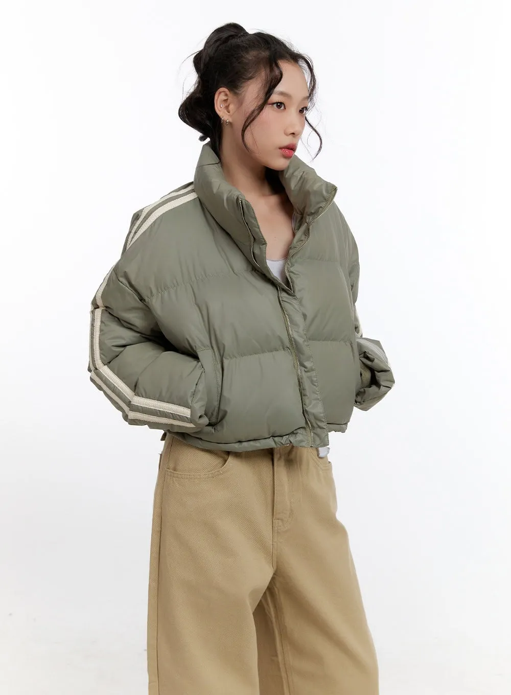 Striped Puffer Jacket CN421