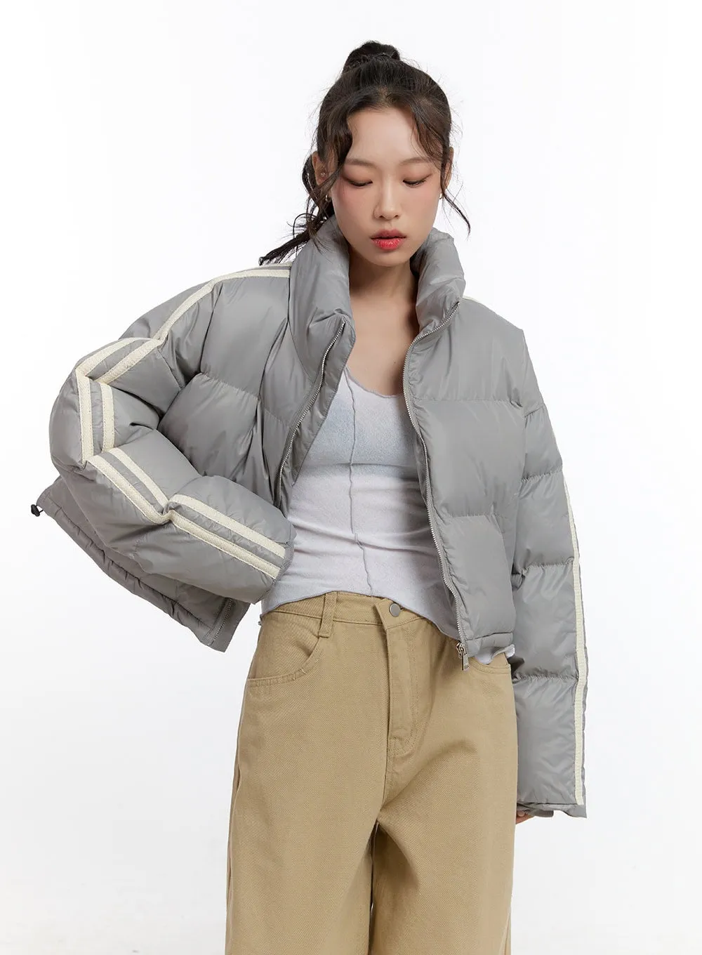 Striped Puffer Jacket CN421