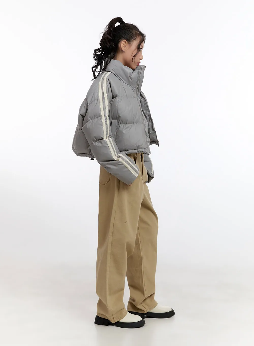 Striped Puffer Jacket CN421