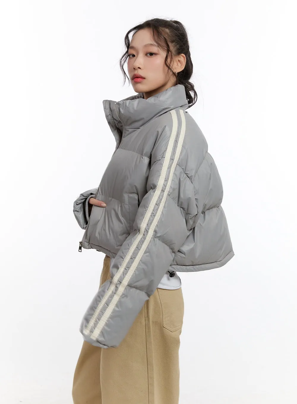 Striped Puffer Jacket CN421