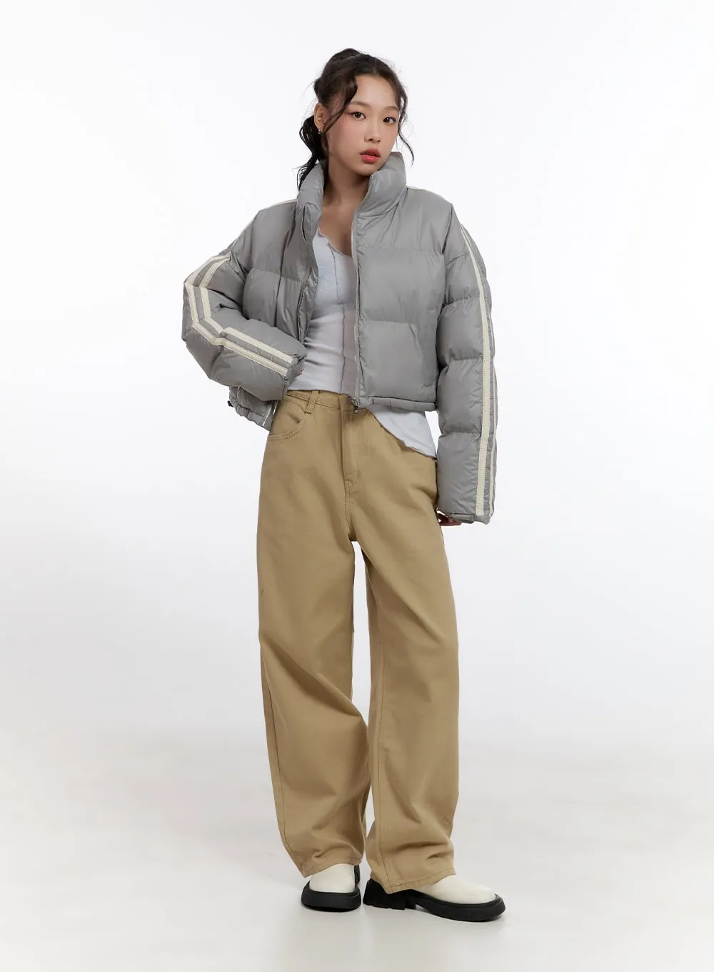 Striped Puffer Jacket CN421