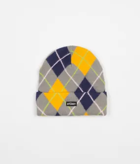 Stussy Argyle Pattern Cuff Beanie - Grey